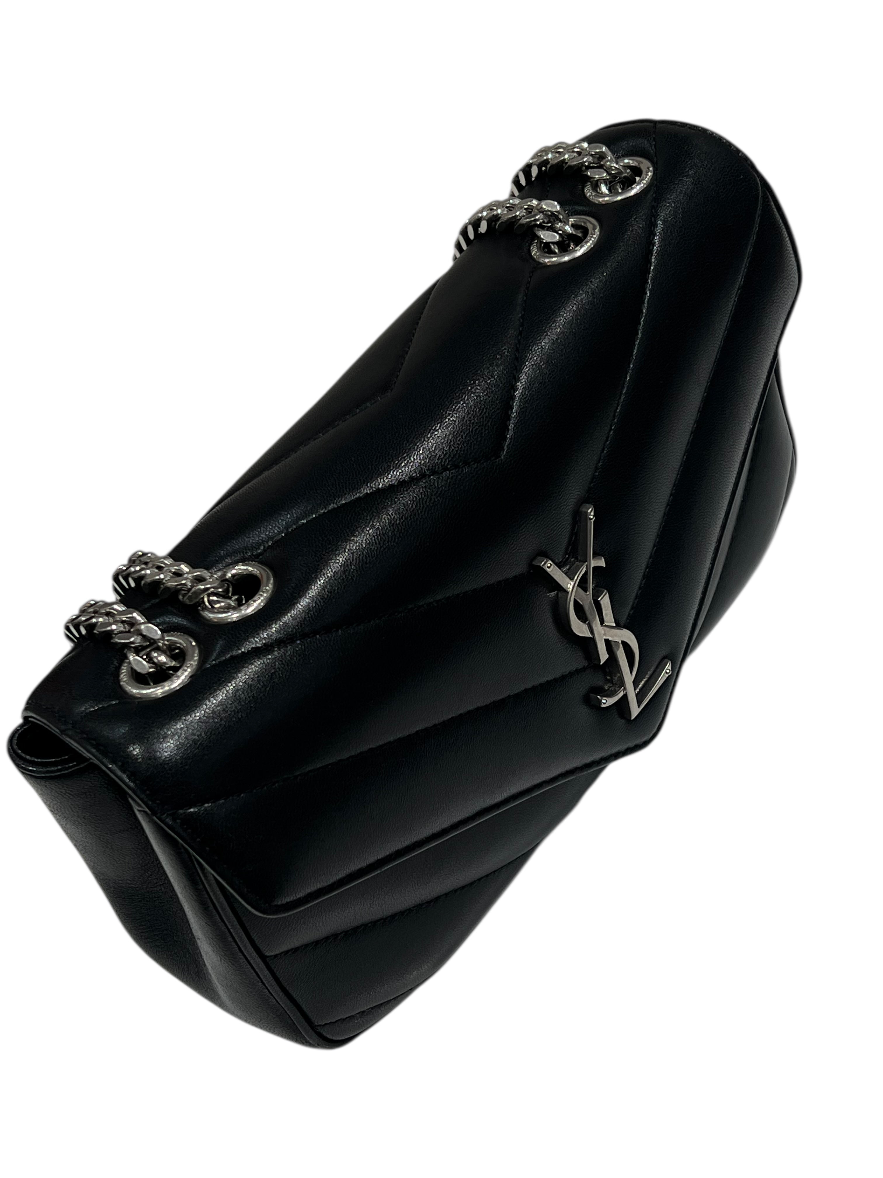 Saint Laurent - sac Loulou small cuir noir