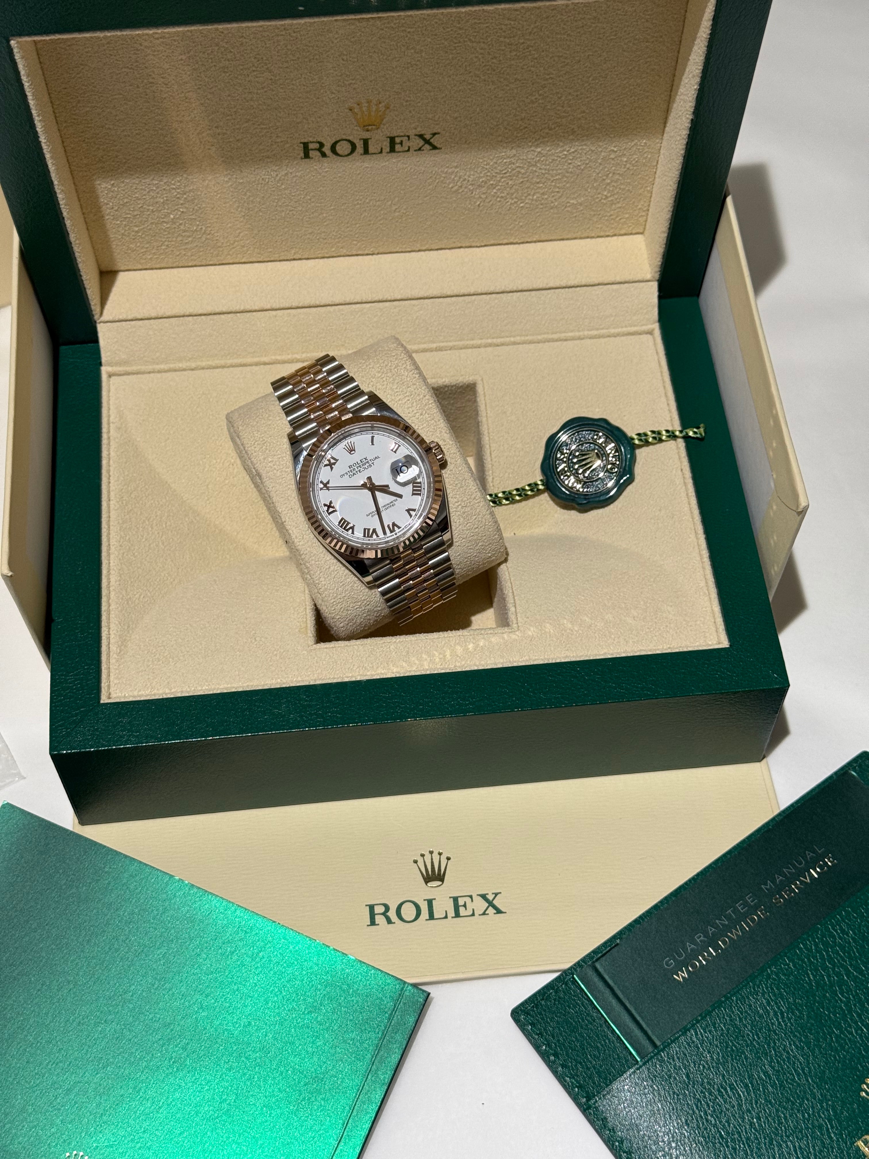 Rolex - Datejust 36mm Cannelée Or rose et jubilee