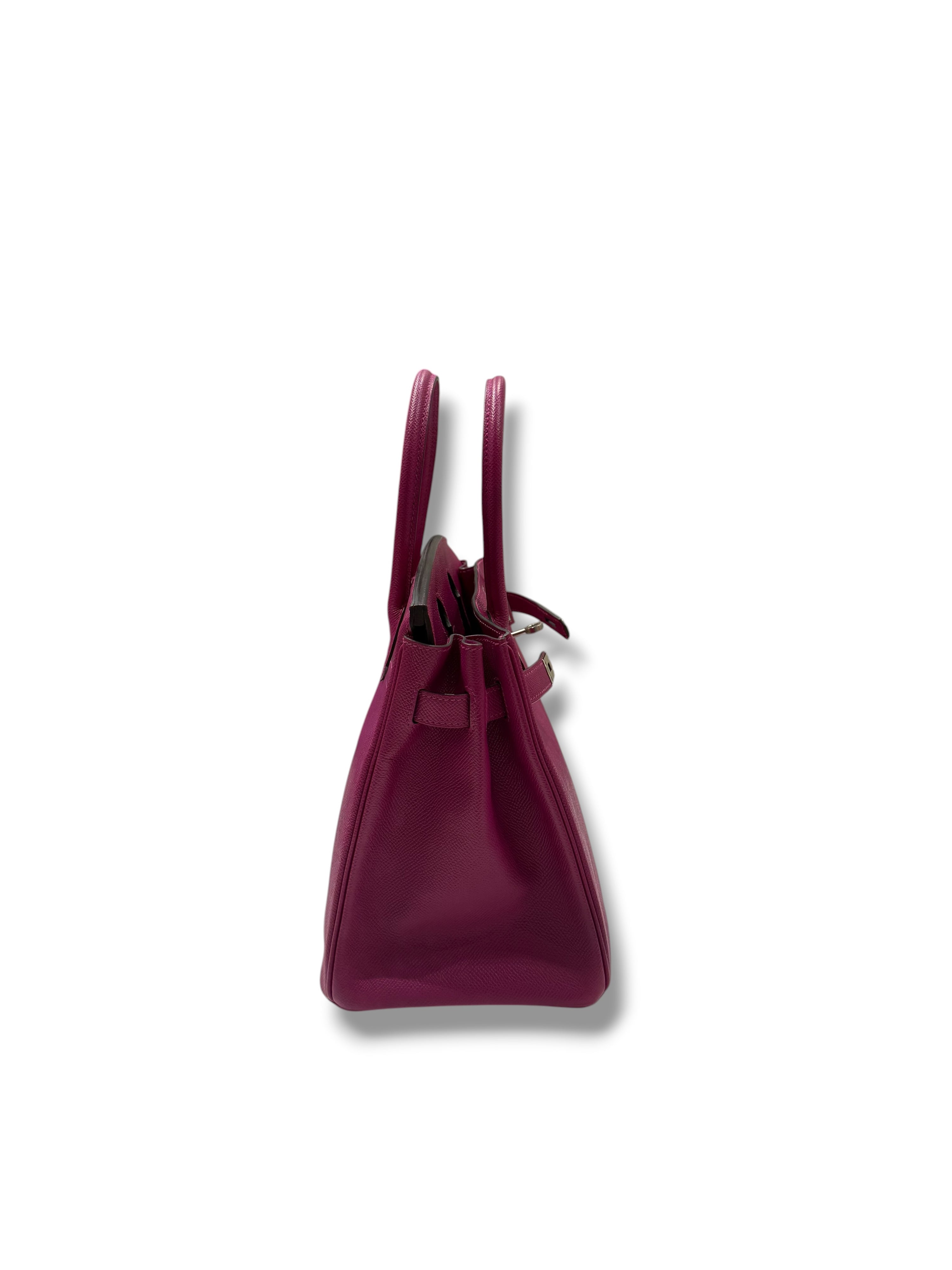 Hermès - Sac Birkin 30 Epsom Rose Pourpre PHW