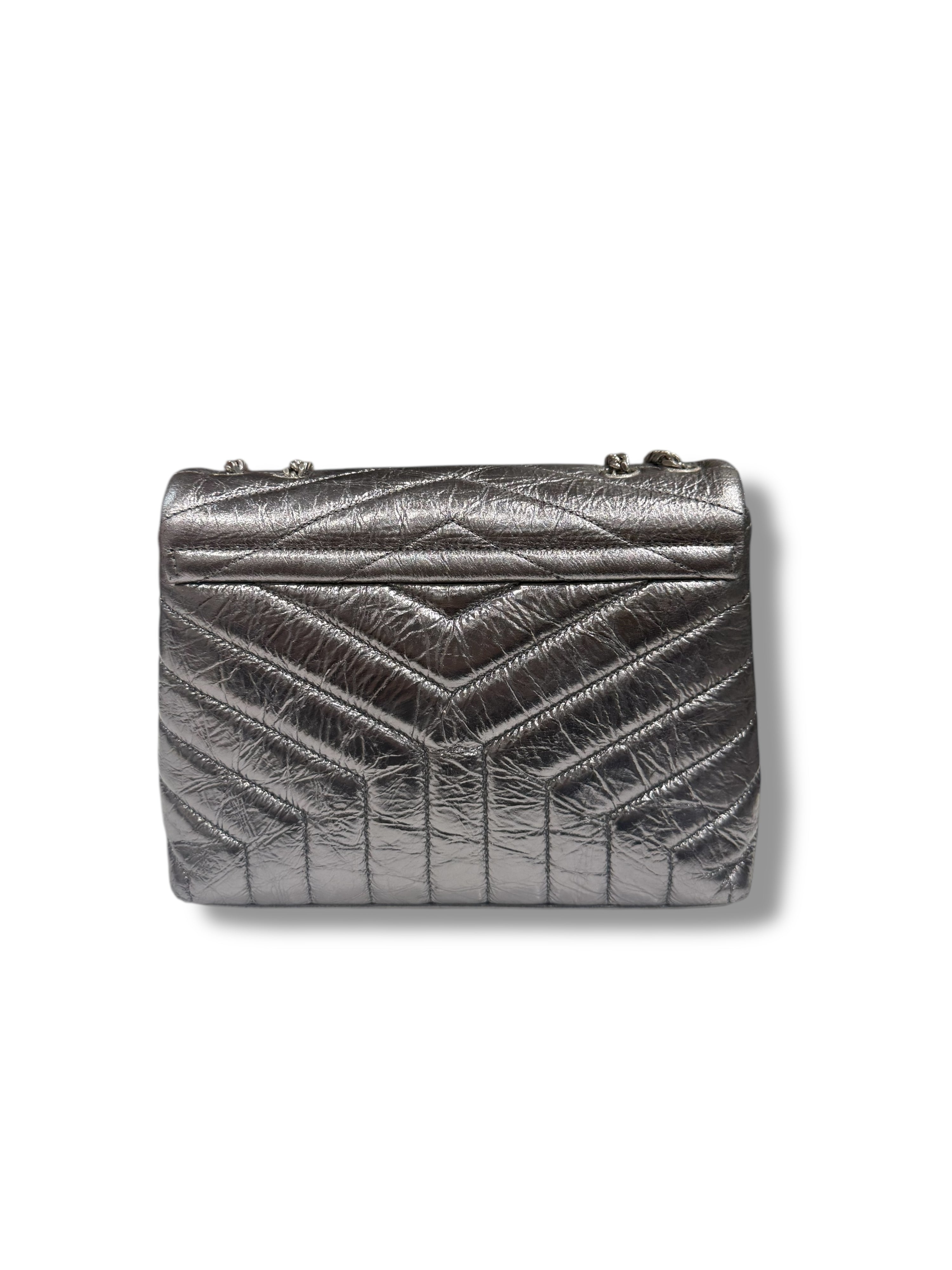 Saint Laurent - Kleine Loulou Tasche metallisch