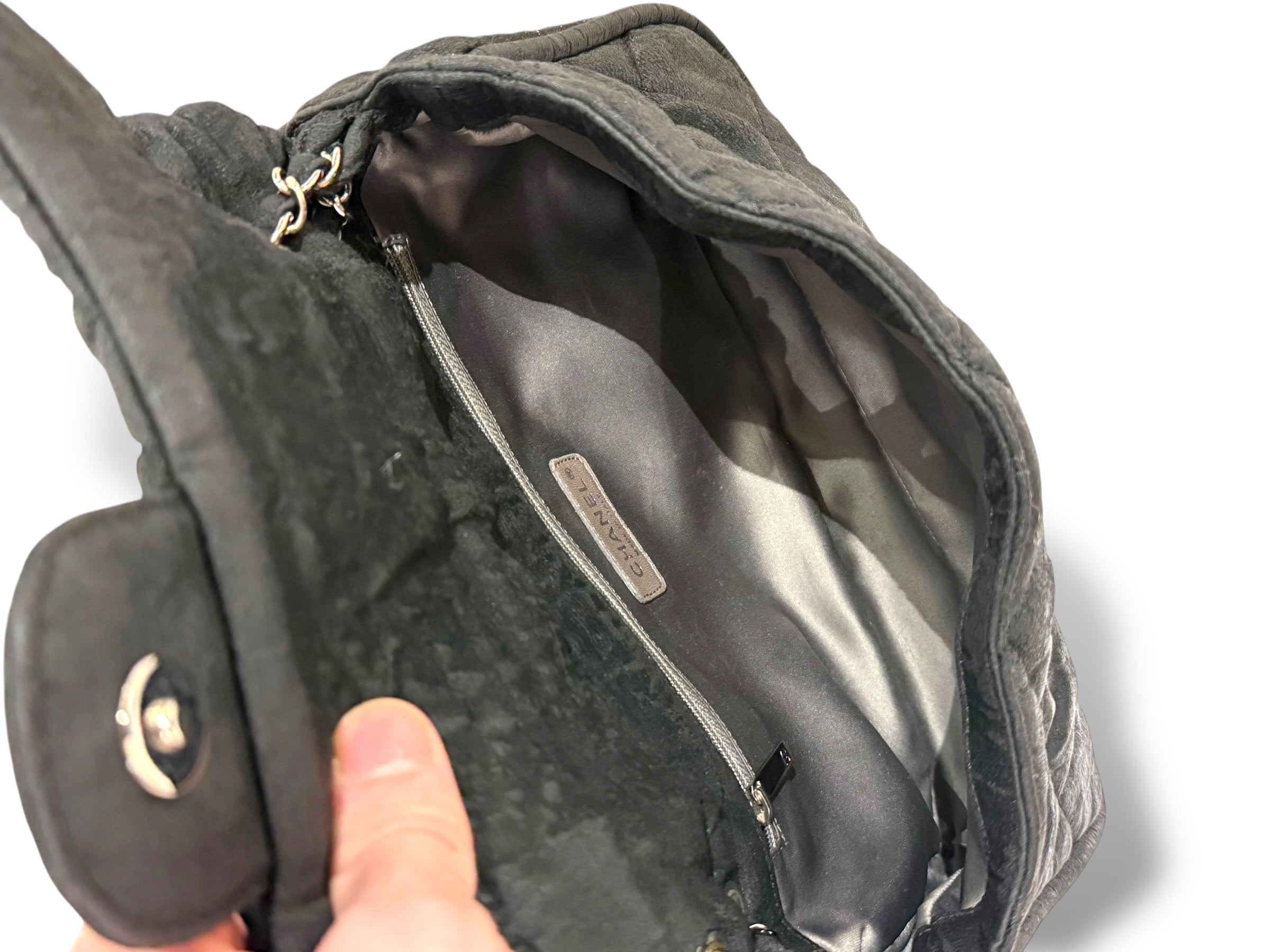 Chanel - Tasche aus beschichtetem Jerseystoff