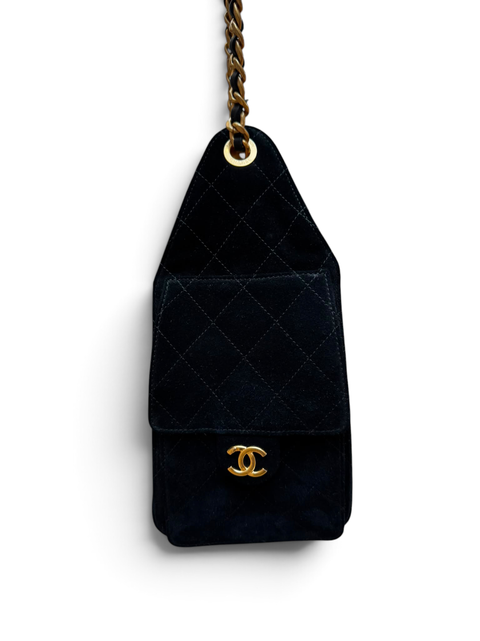 Chanel - Sac 25 MM Suède noir