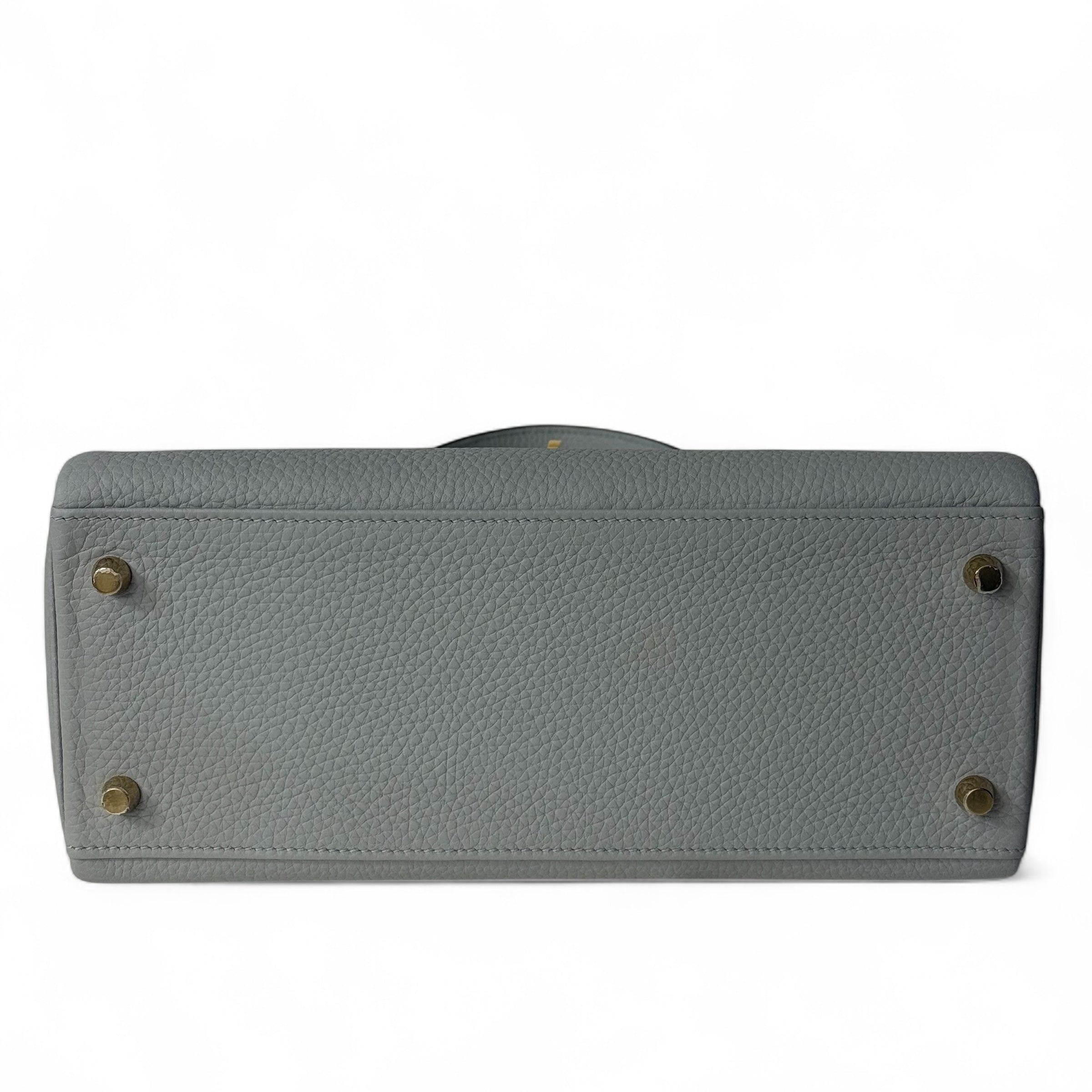 Hermès - Sac Kelly 28 Bleu Glacier