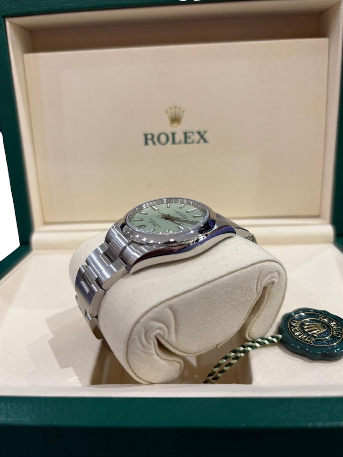 Rolex - Uhr Oyster Perpetual Pistazie 34mm