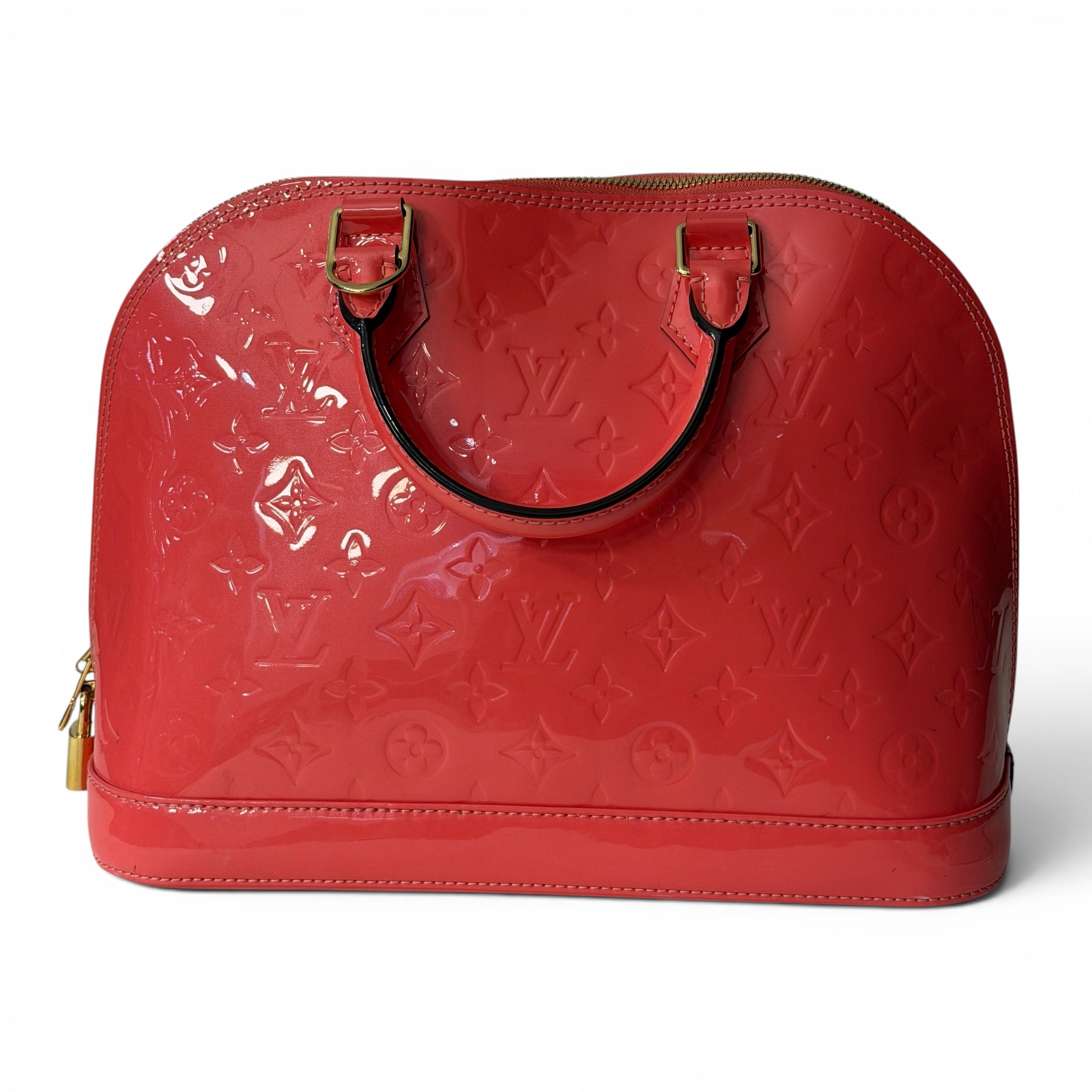 Louis Vuitton - Sac Alma cuir vernis rose