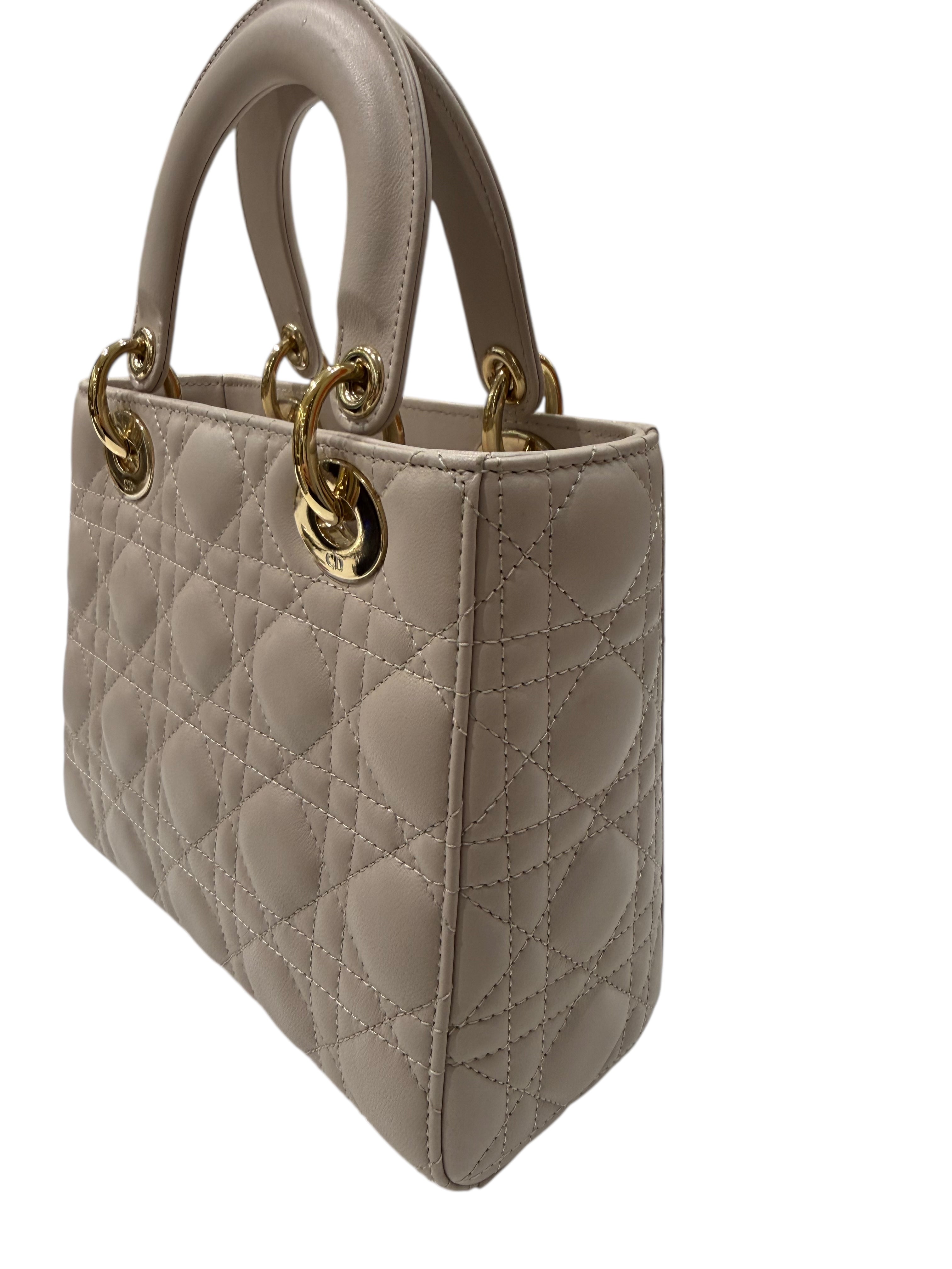 Christian Dior - Sac Lady Dior Small MY ABC beige