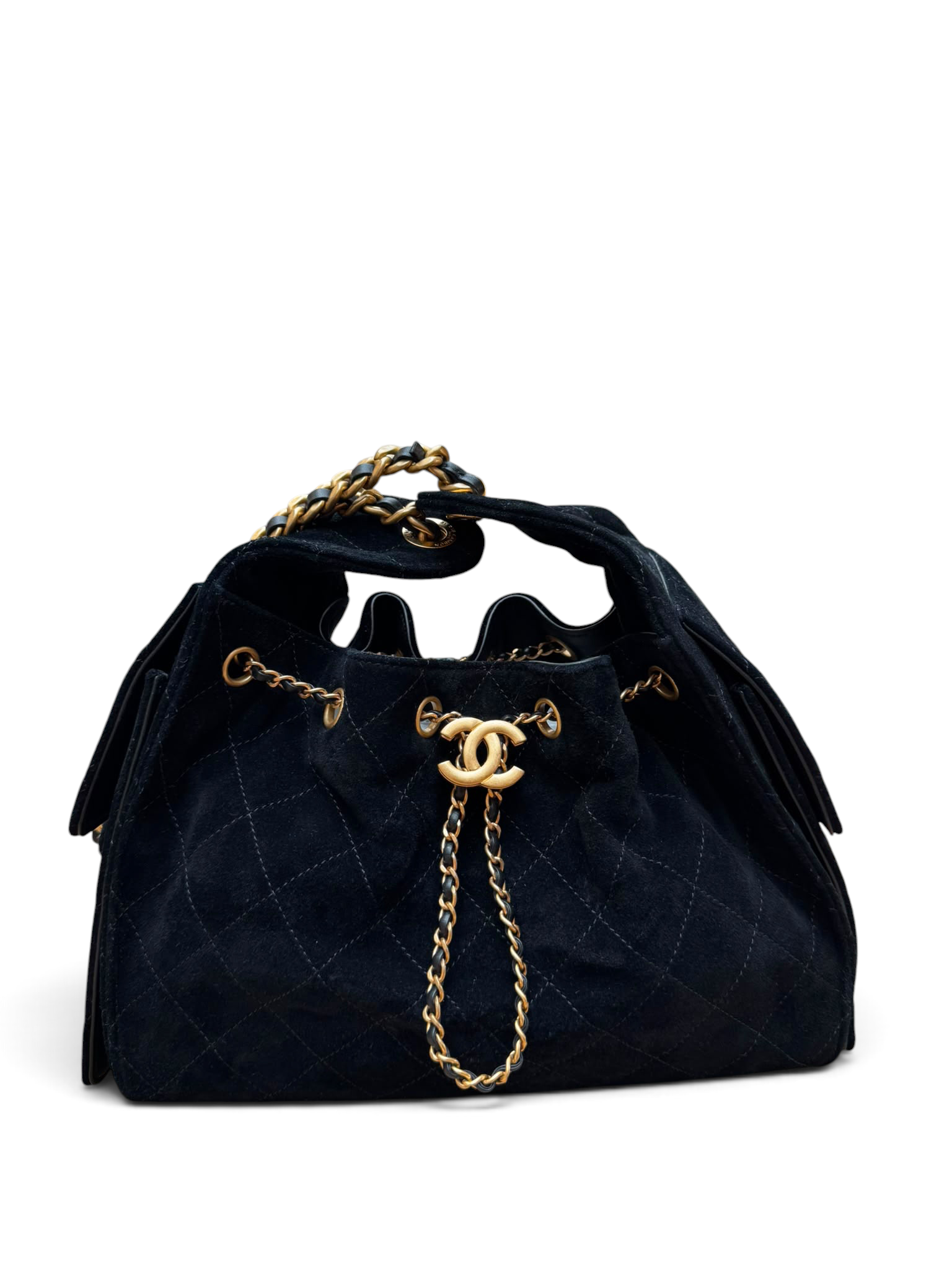 Chanel - Sac 25 MM Suède noir
