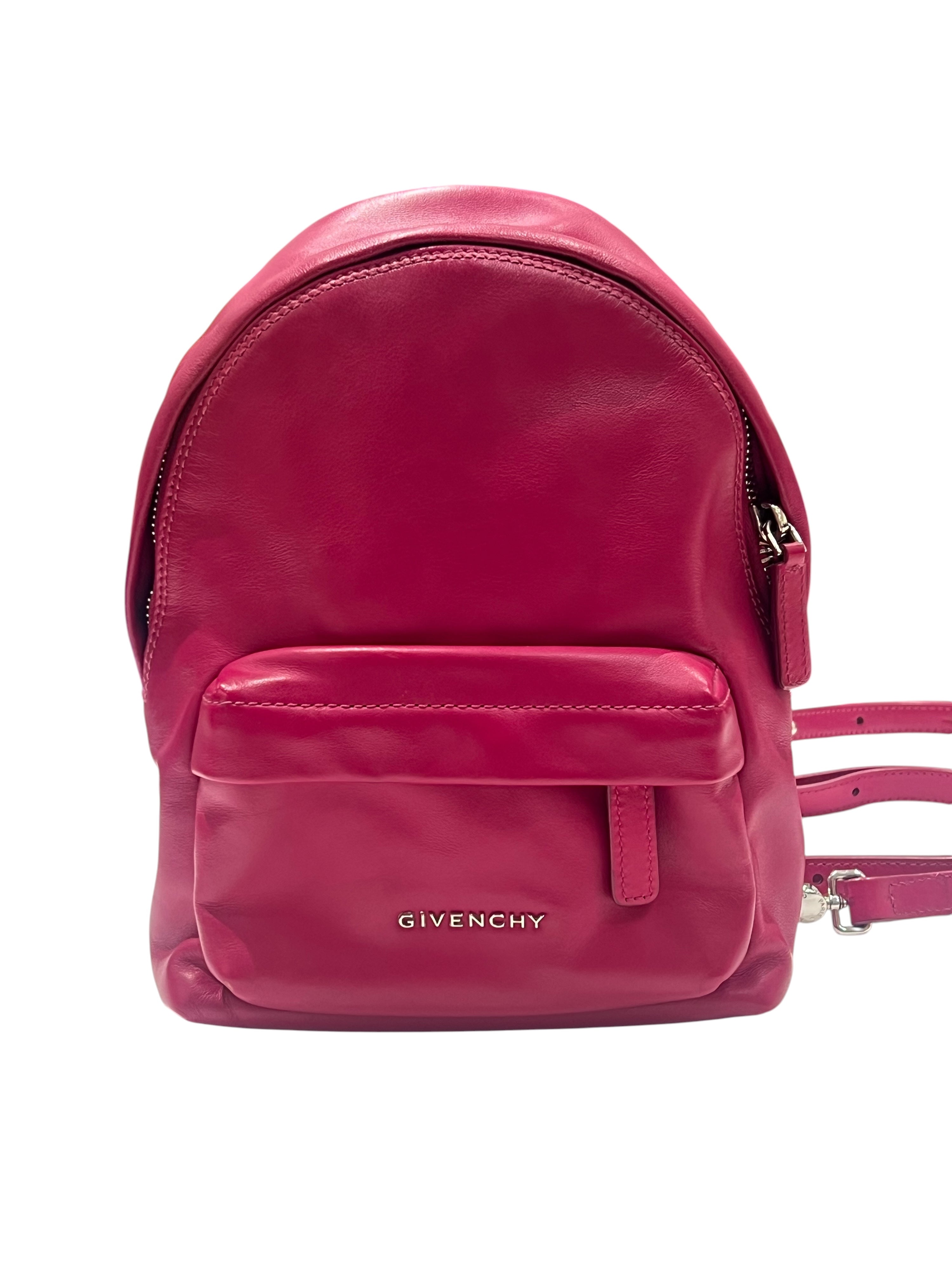 Givenchy – Mini-Rucksack aus fuchsiafarbenem Leder