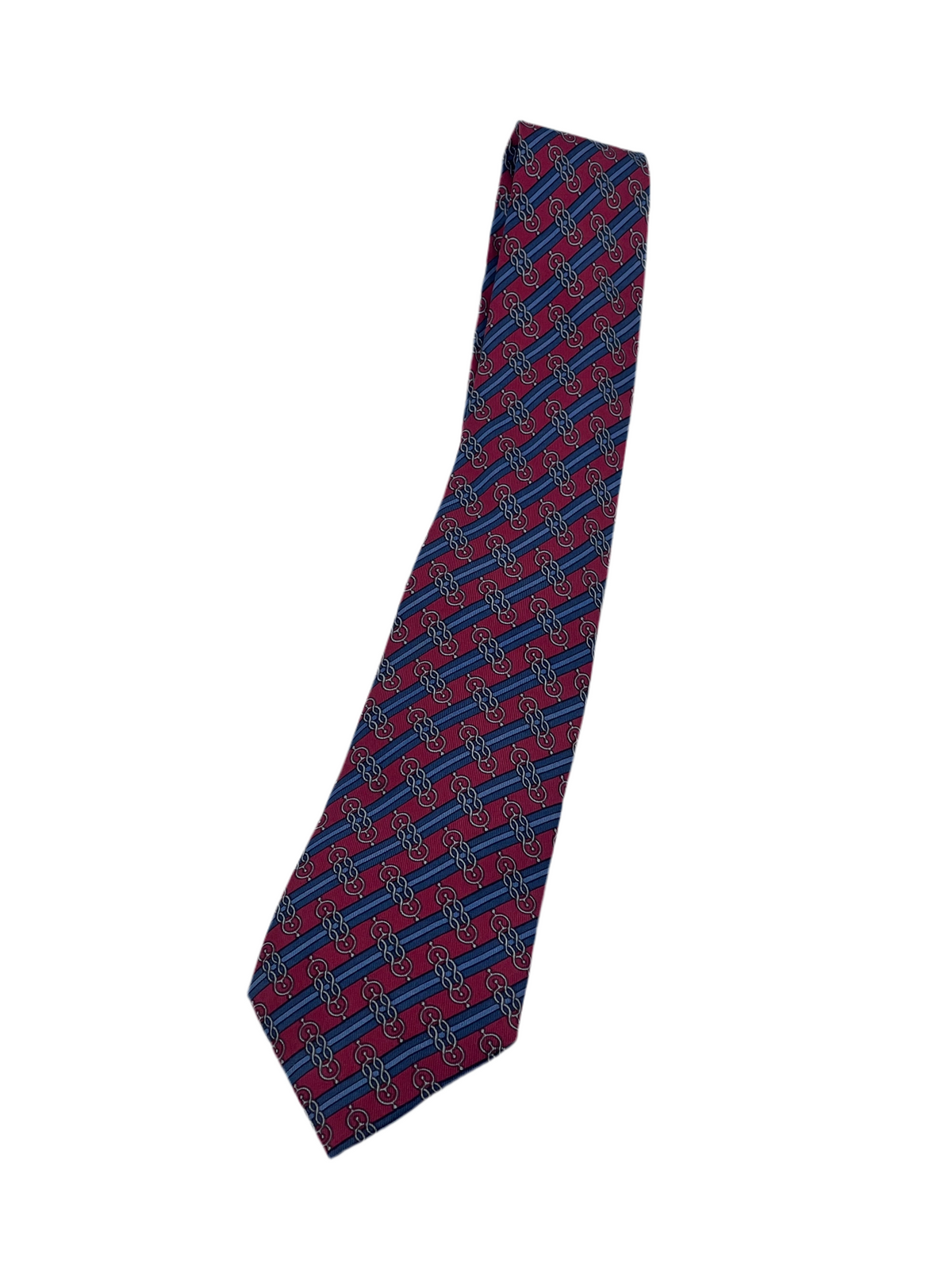 Hermès - Cravate rayée et motif