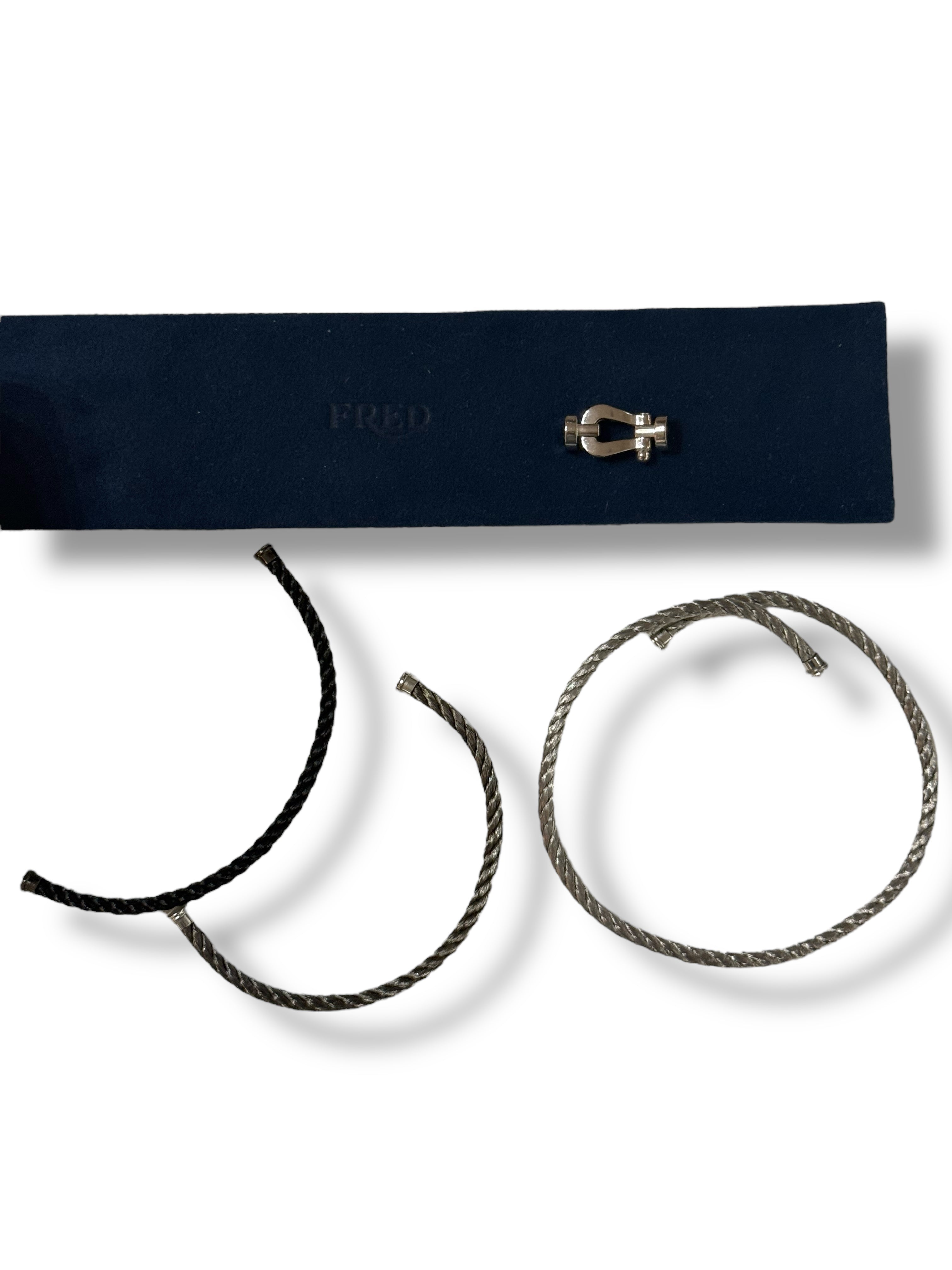 Fred - Bracelet Force 10 GM or blanc avec 3 câbles interchangeables