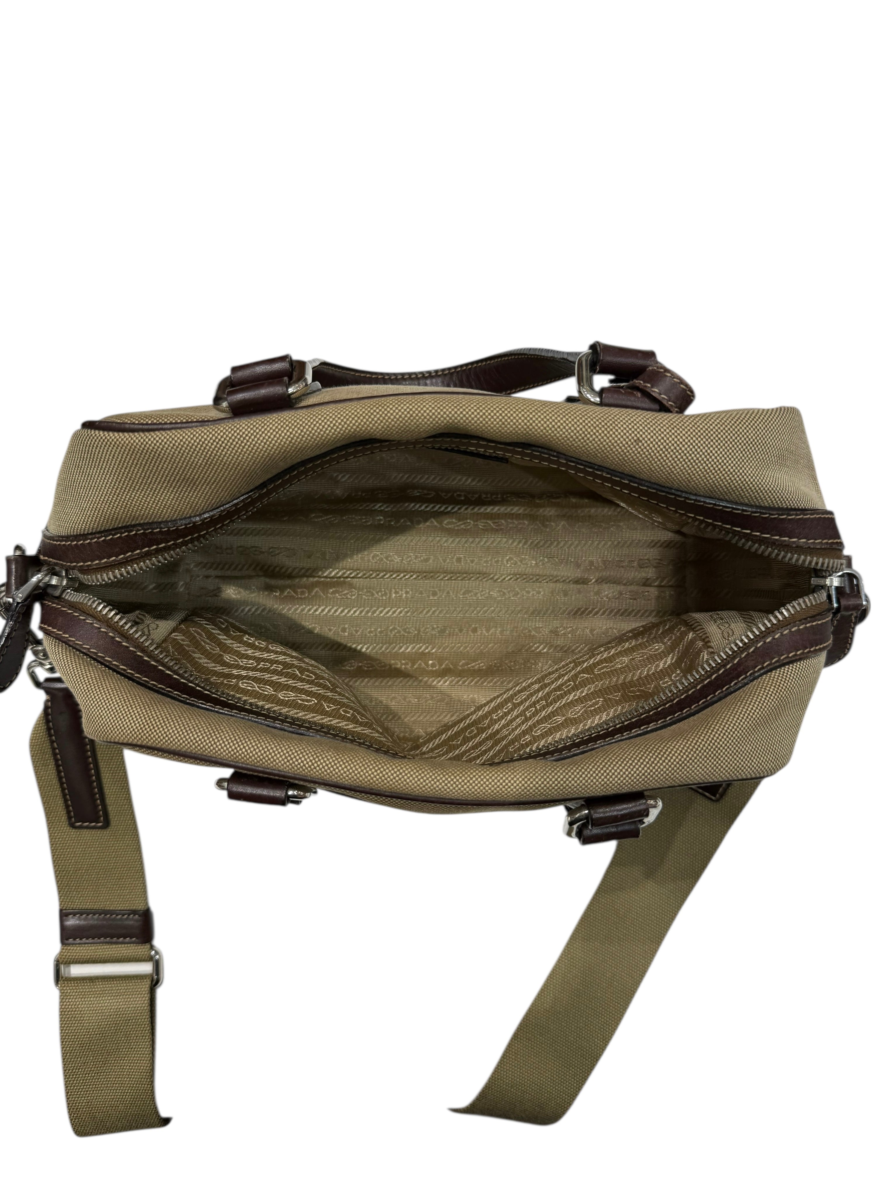 Prada - Sac Canapa Logo en toile et cuir