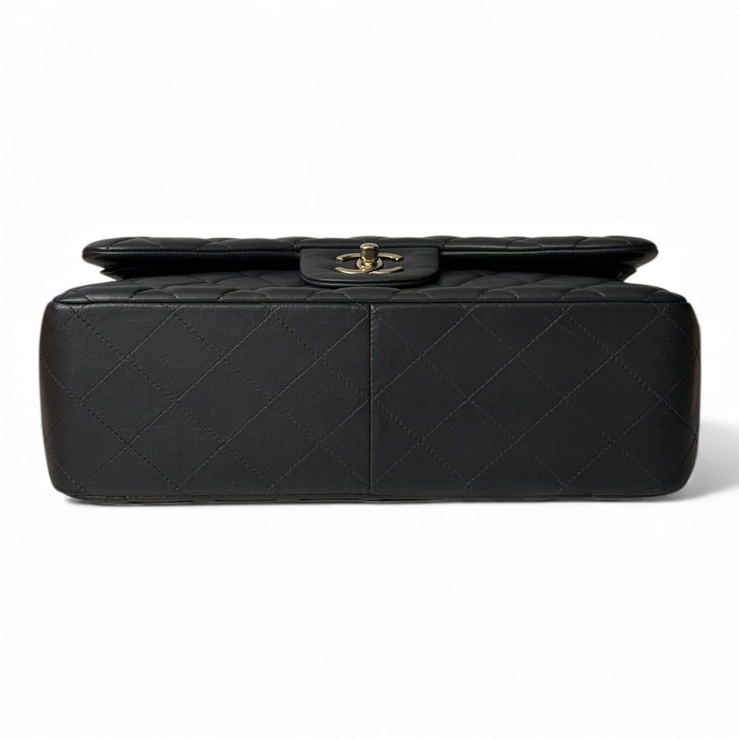 Chanel - Jumbo-Tasche aus dunkelgrauem Leder