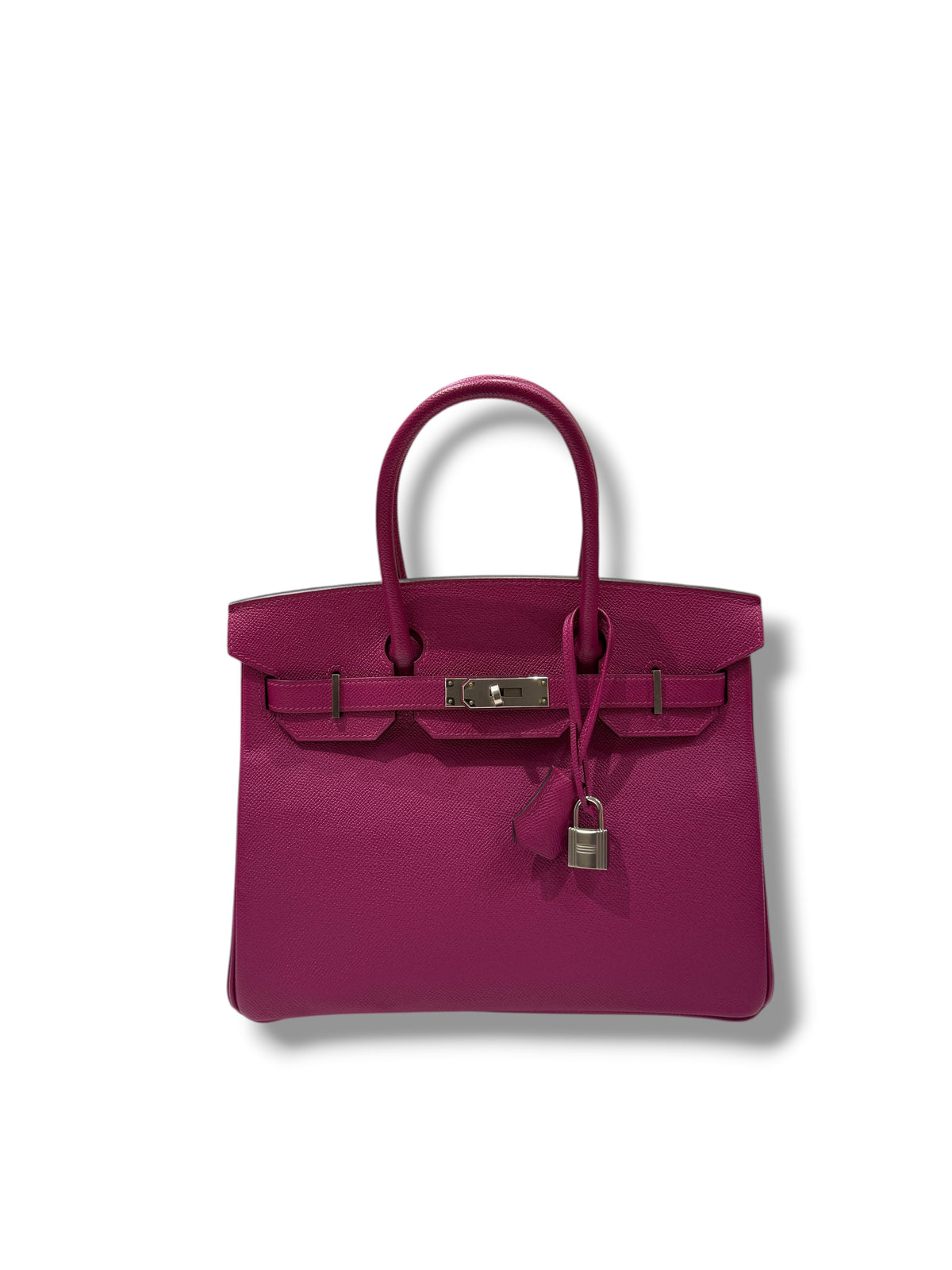 Hermès - Sac Birkin 30 Epsom Rose Pourpre PHW