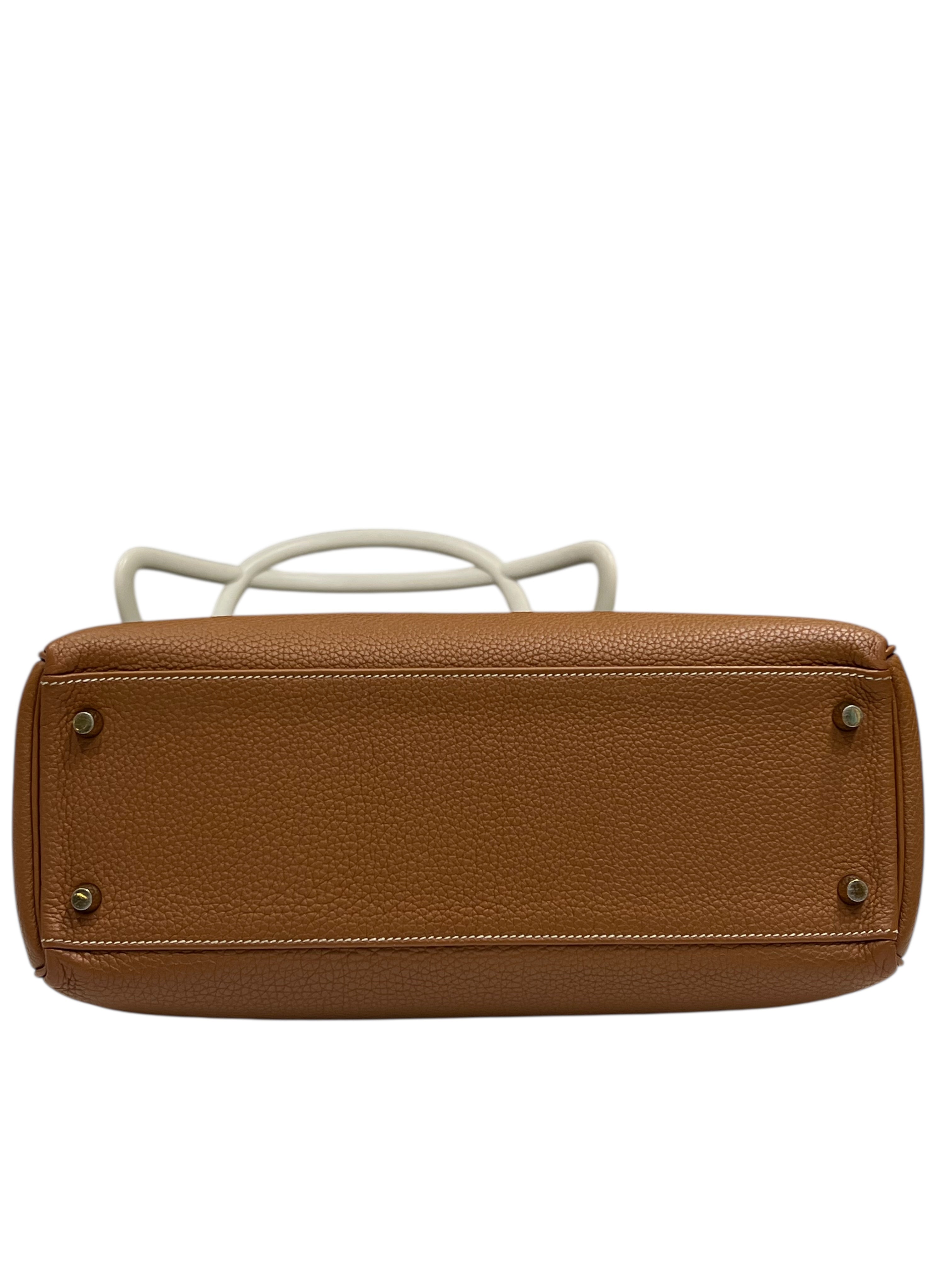 Hermès - sac Kelly 32 cuir Togo Gold GHW