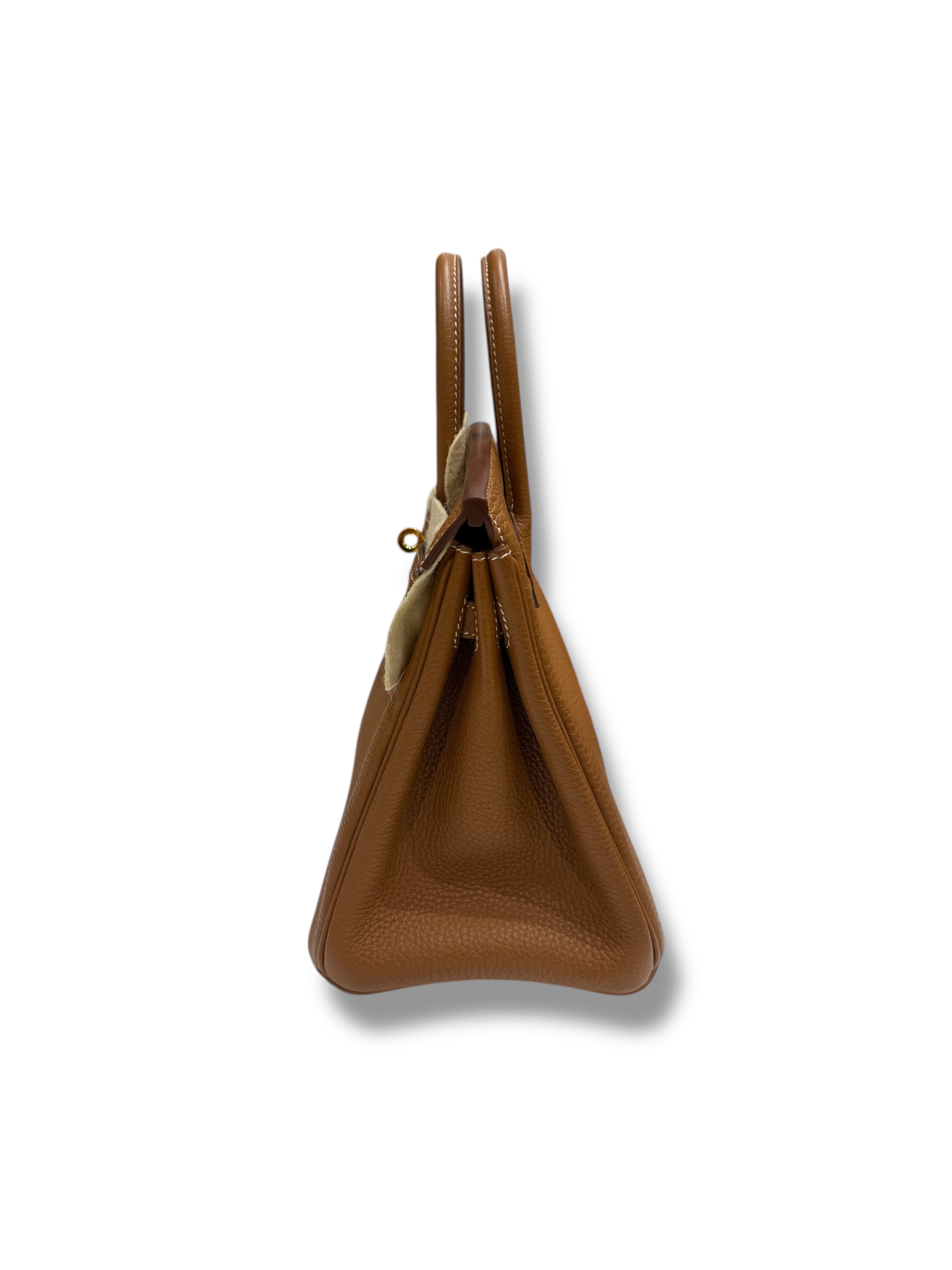 Hermès - Sac Birkin 25 Togo retourné Gold GHW