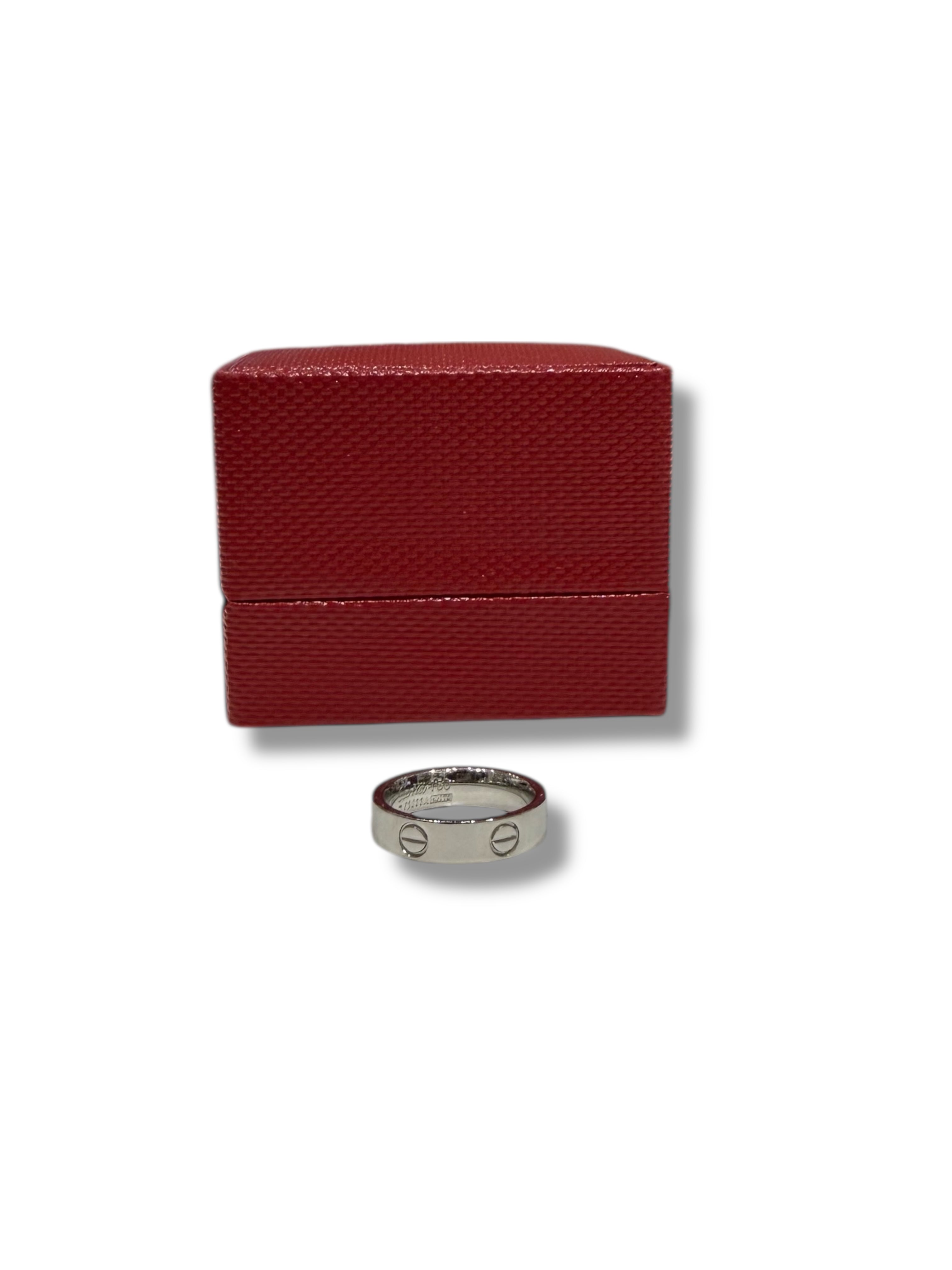 Cartier - Bague Love Classique Or gris t.51