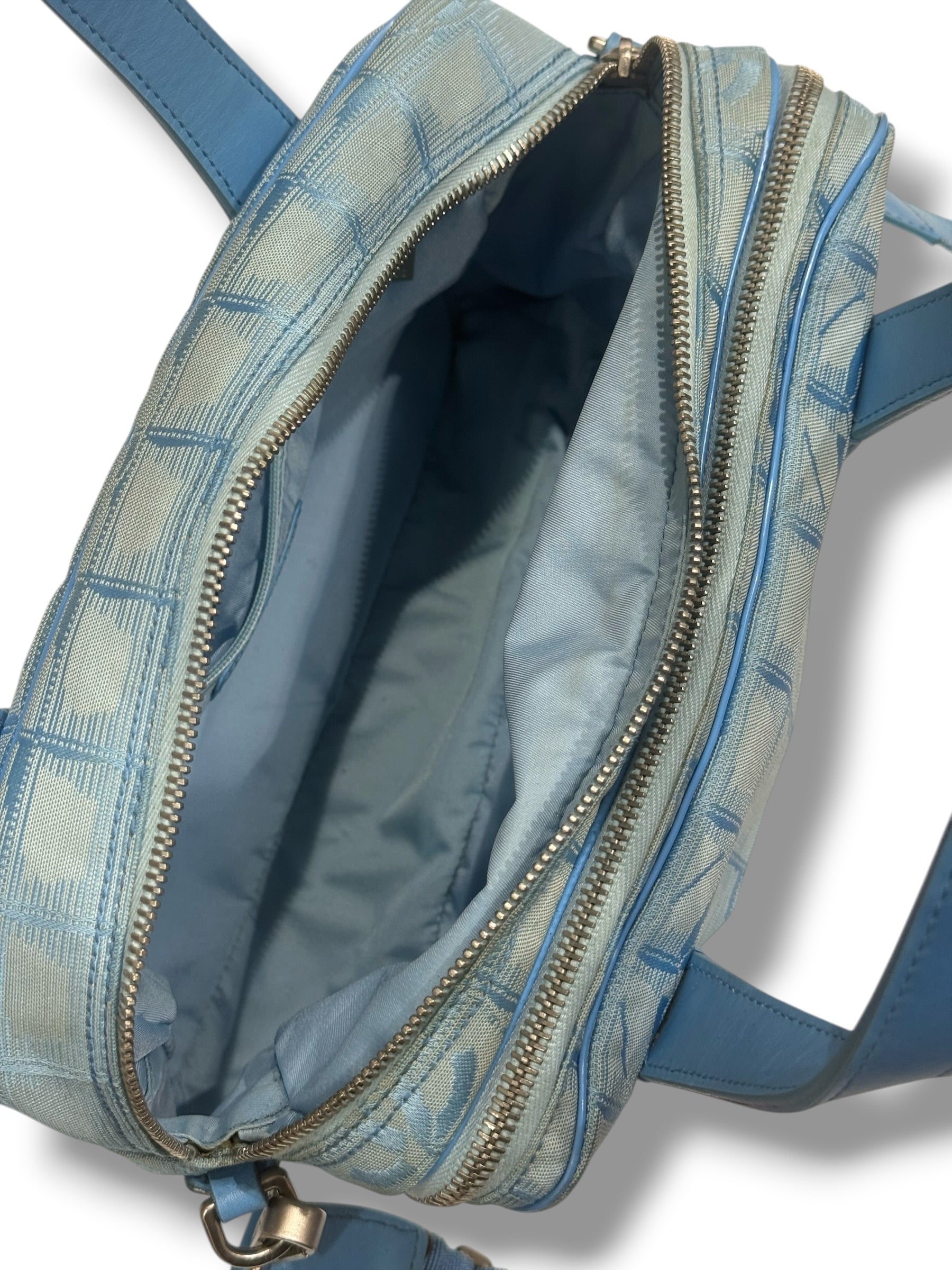 Chanel - Sac Toile bowling bleu