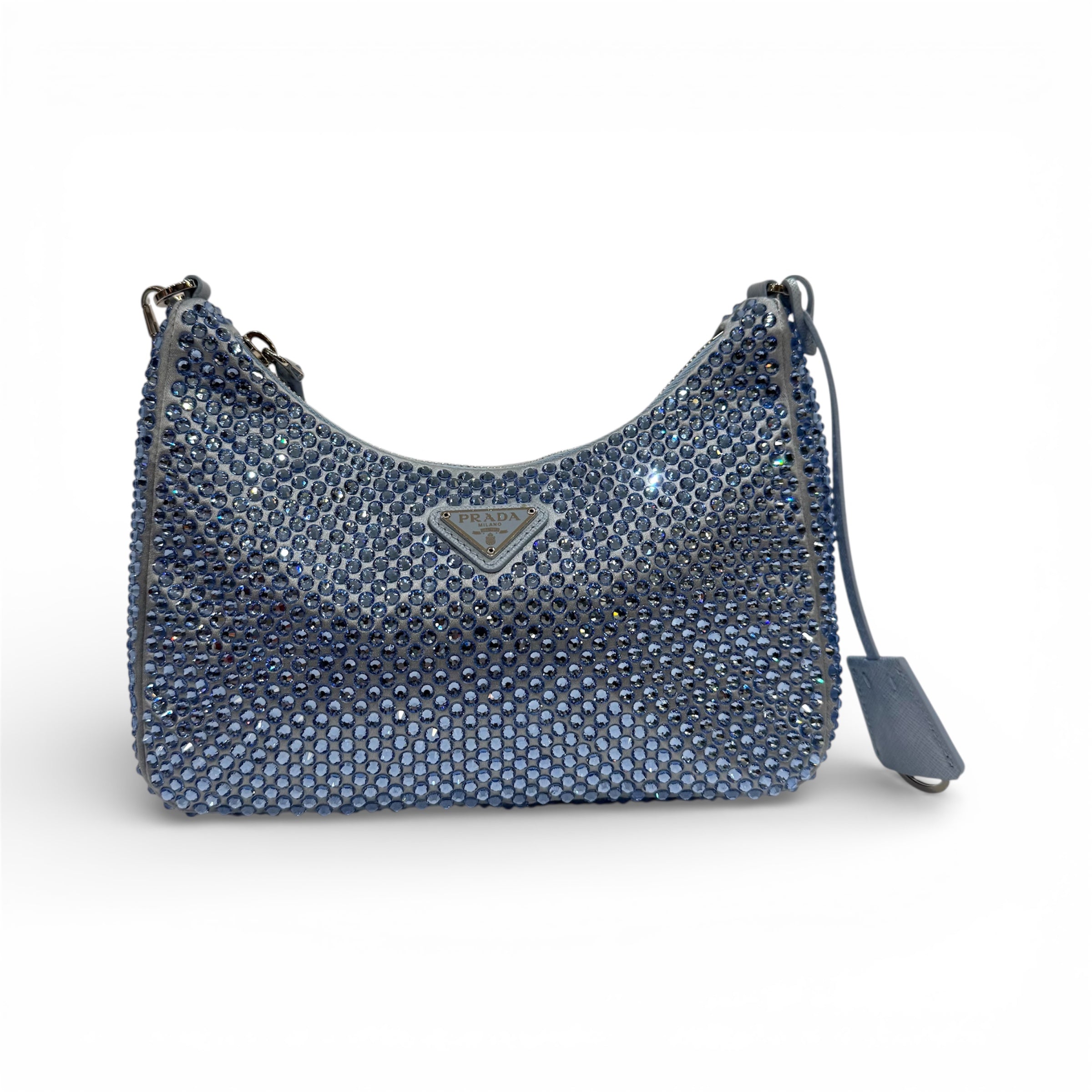 Prada – Re-Edition-Nylontasche mit Swarovski-Strass