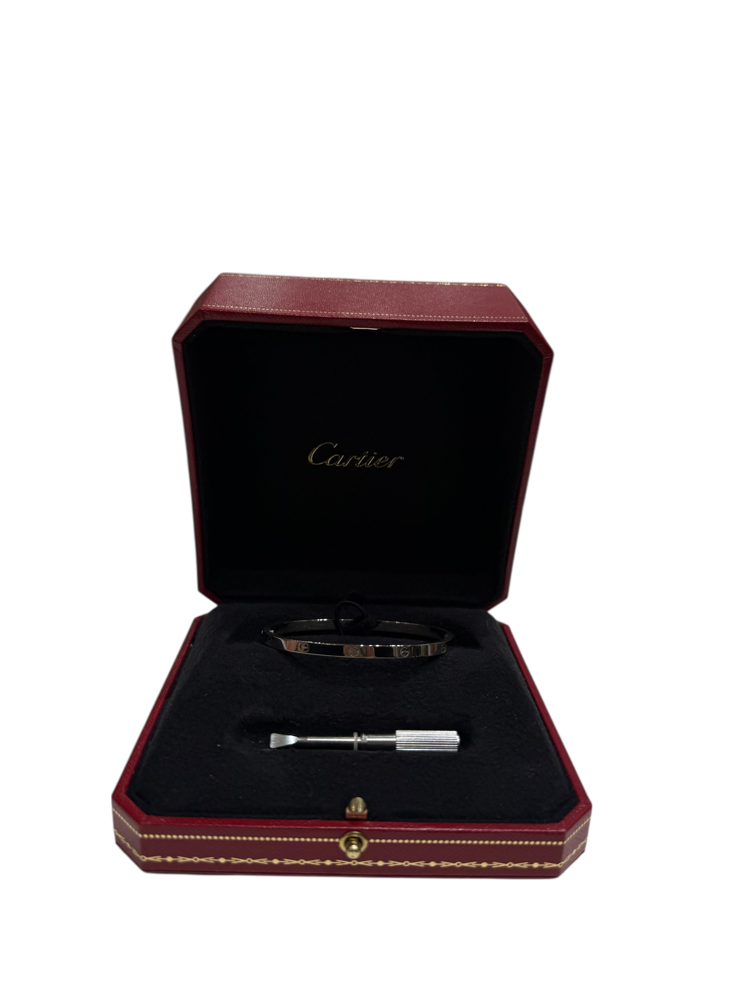 Cartier - Bracelet Love PM or blanc T17