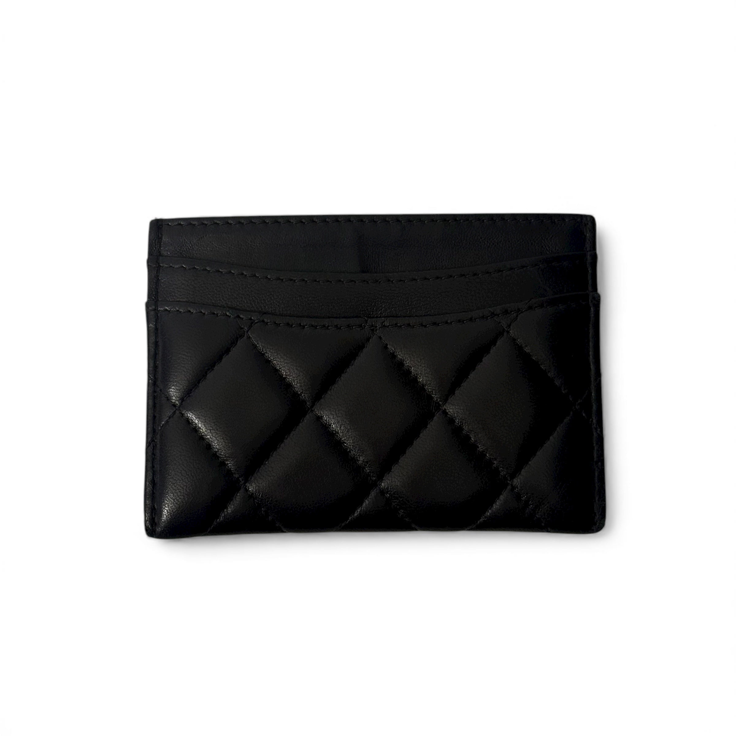 Chanel - Porte carte en agneau