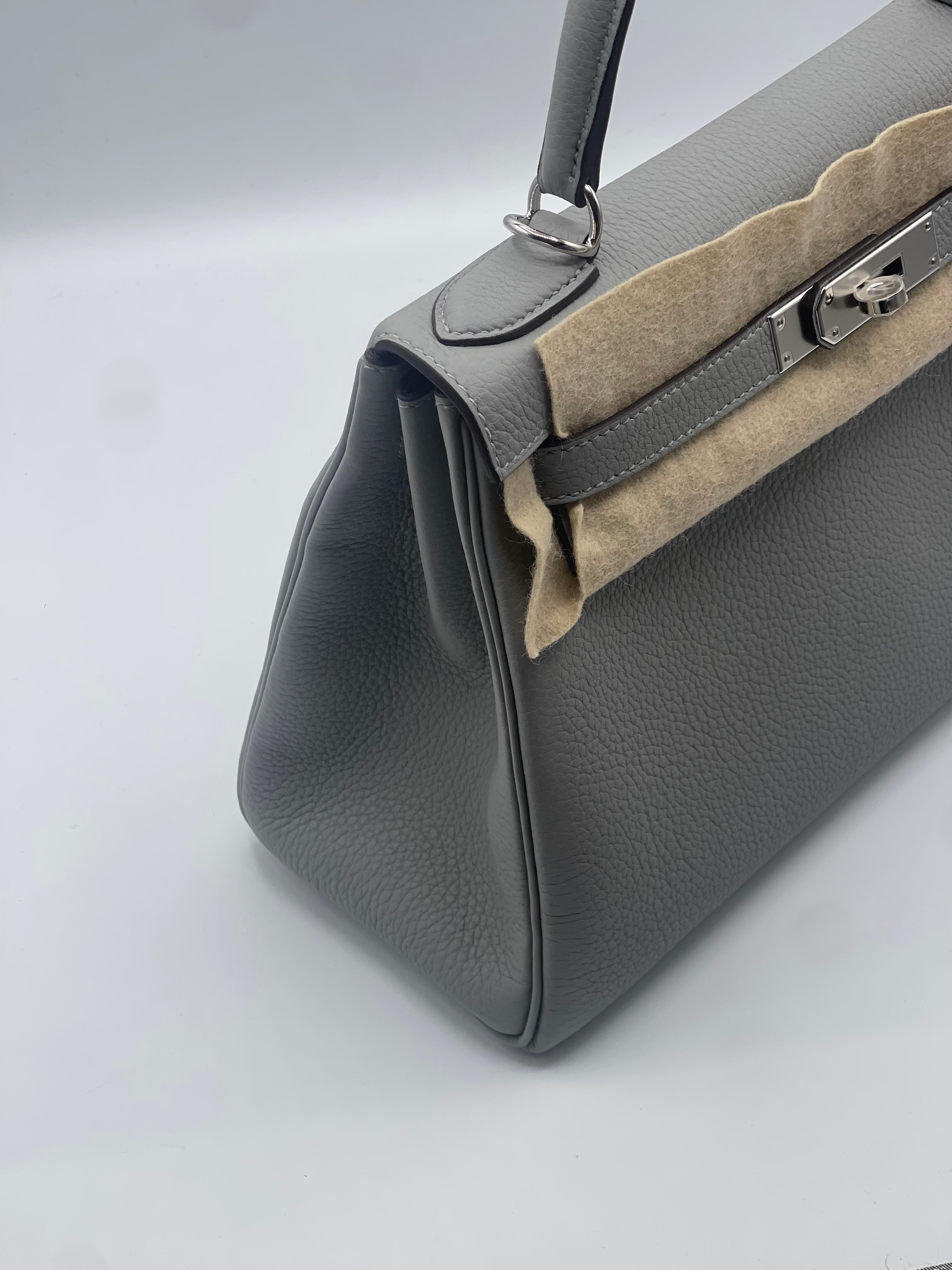 Hermès - Borsa Kelly 28 Grigio Gabbiano