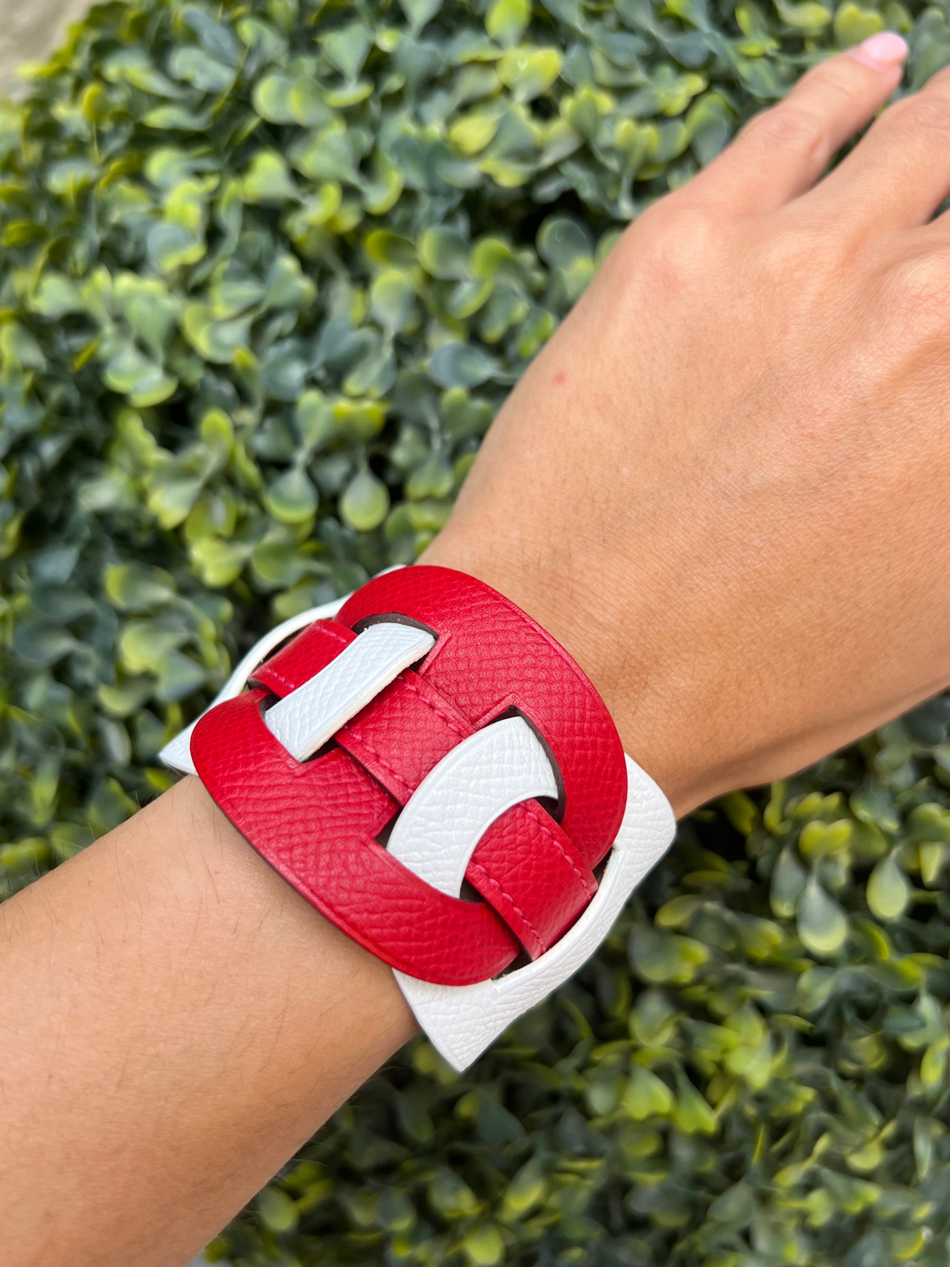 Hermès - Bracelet en cuir Chaîne d’Ancre t.M