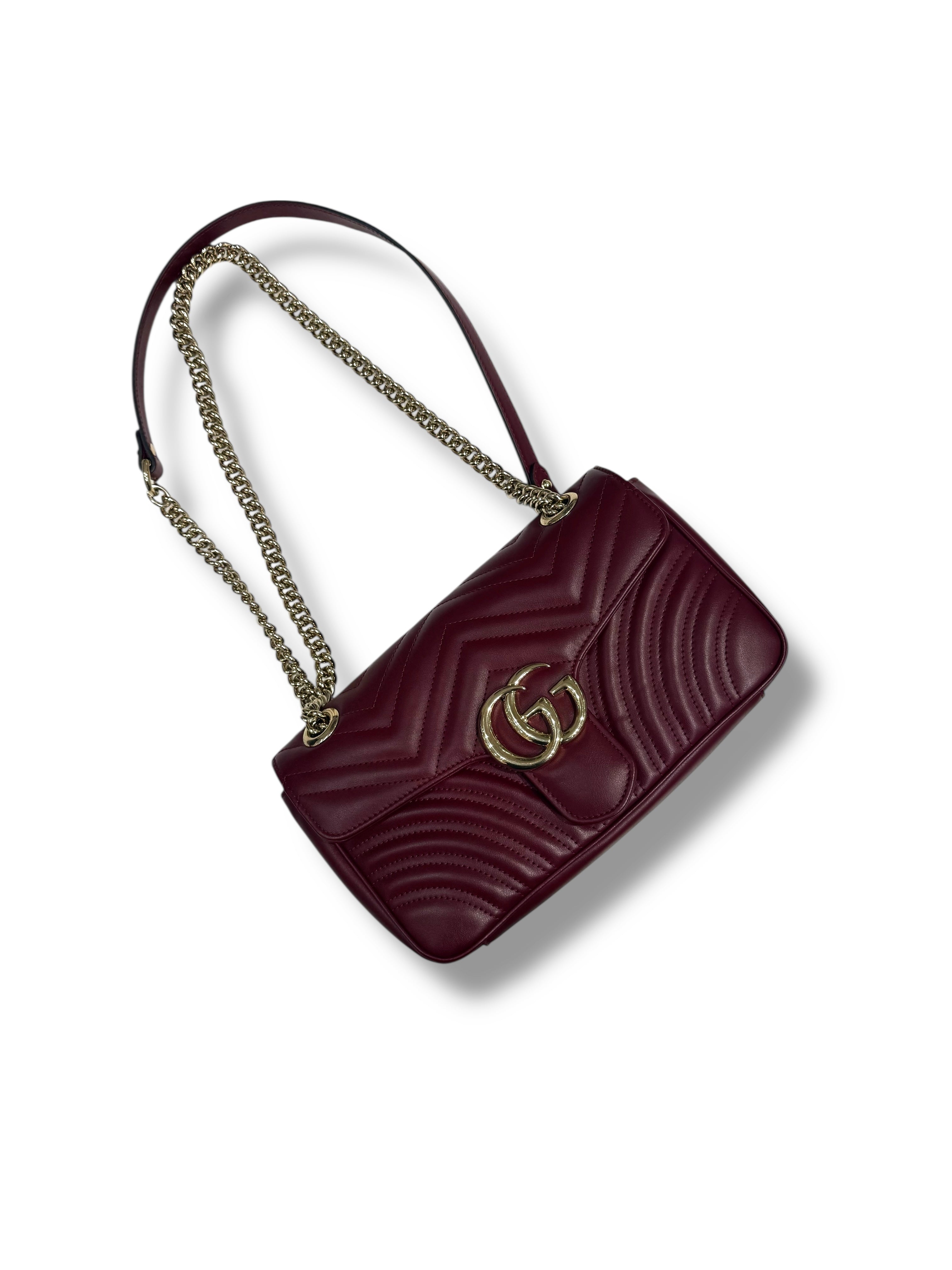 Gucci - Sac GG Marmont MM Bordeaux