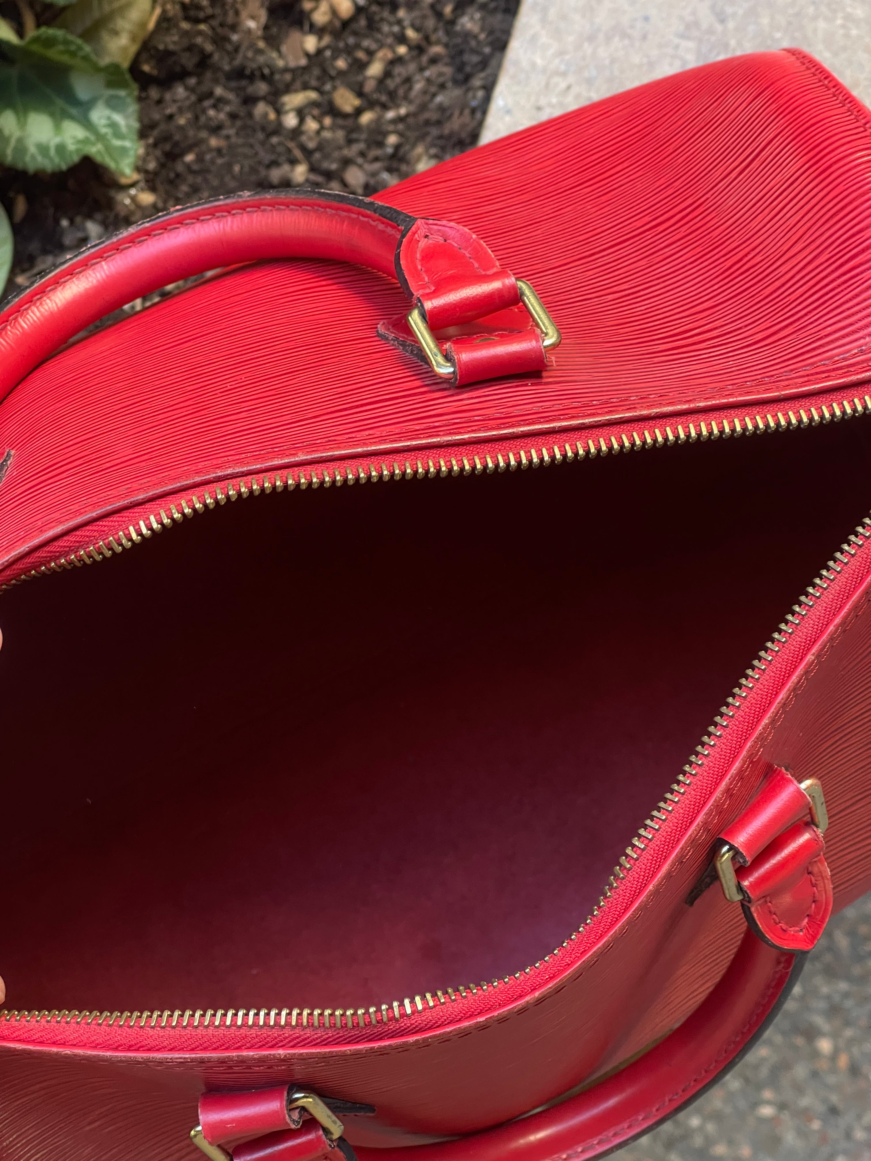 Louis Vuitton - Borsa Speedy 30 in pelle Epi rossa