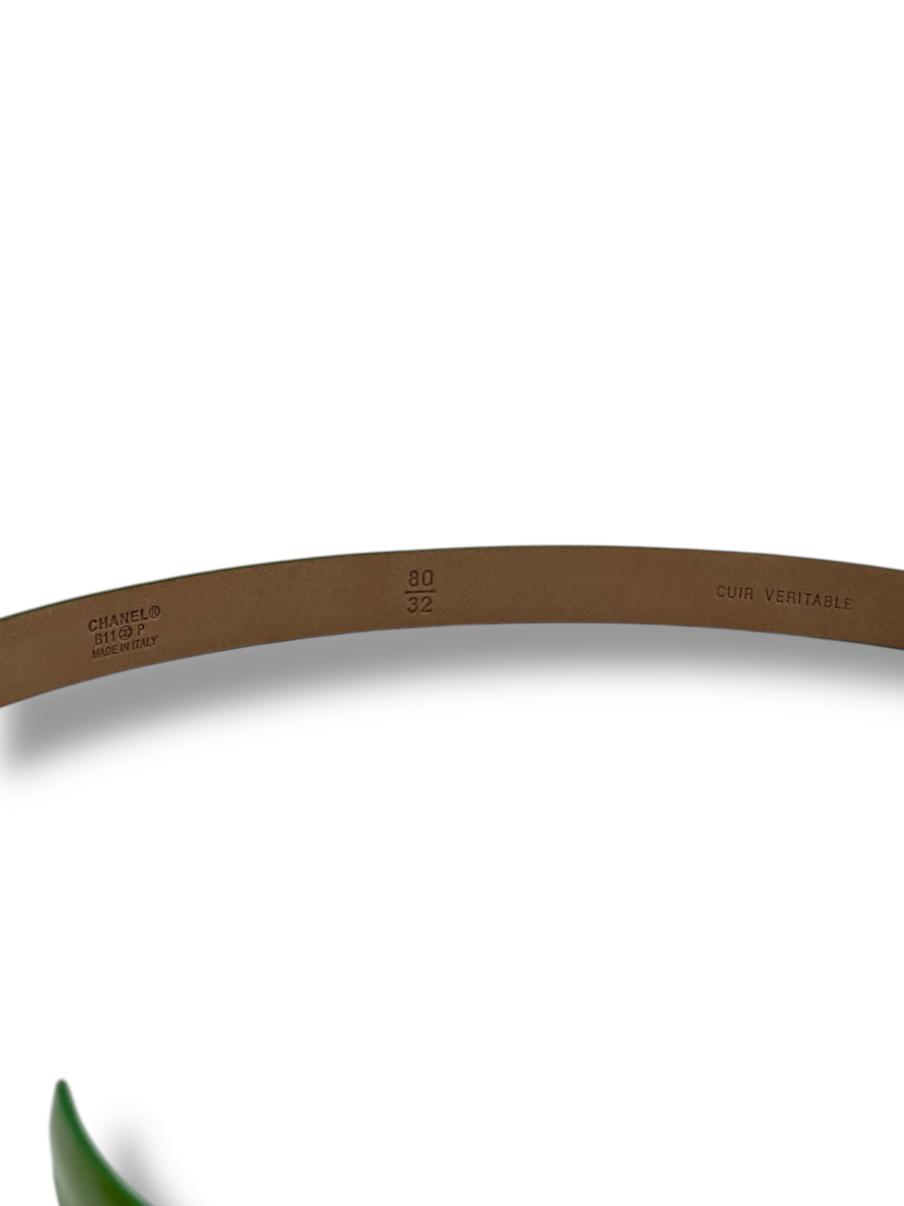 Chanel Ceinture Fine Verte T80 | Les Folies d’Eugénie