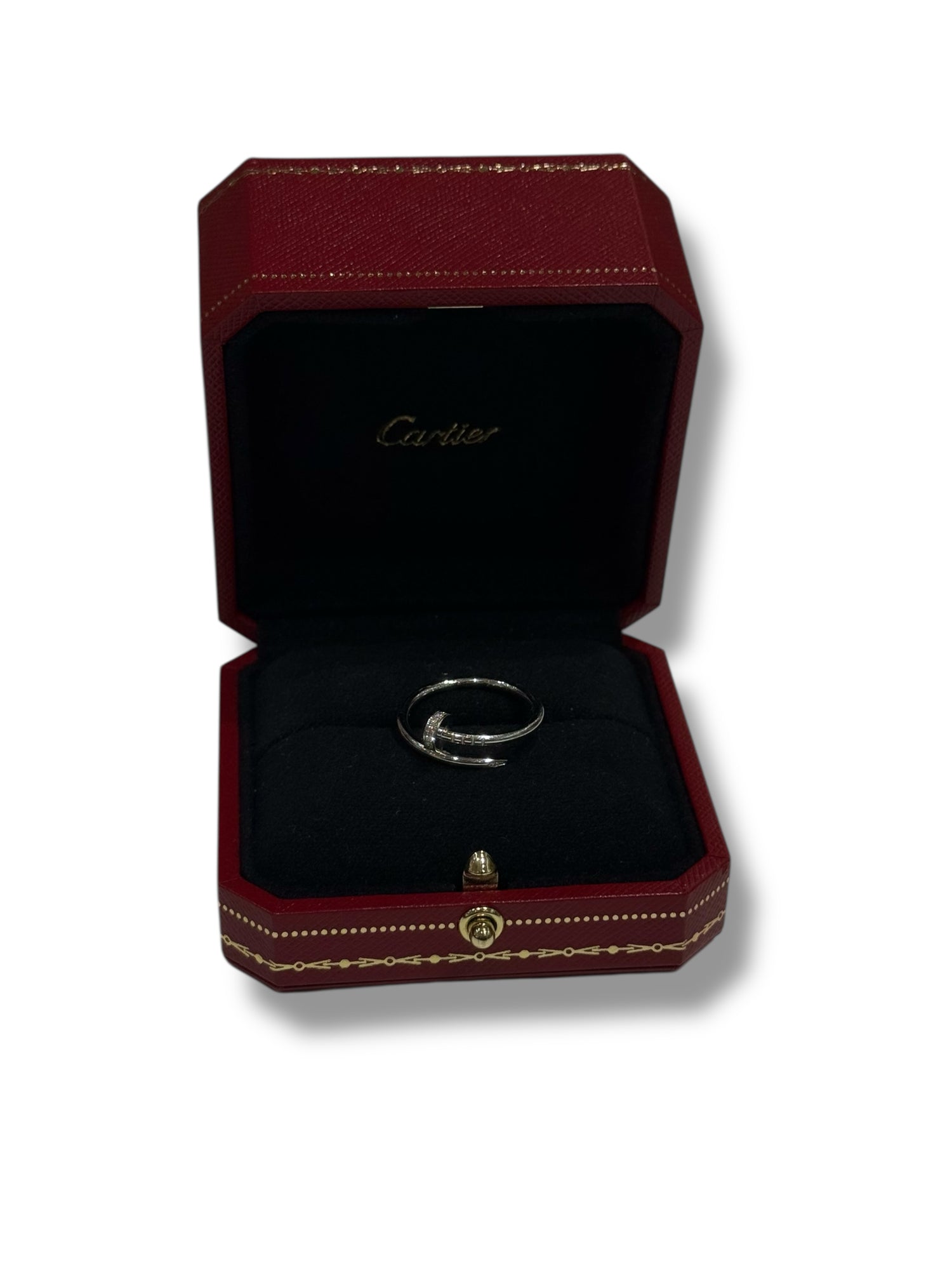 Cartier - Bague juste un clou or gris et diamants T.56