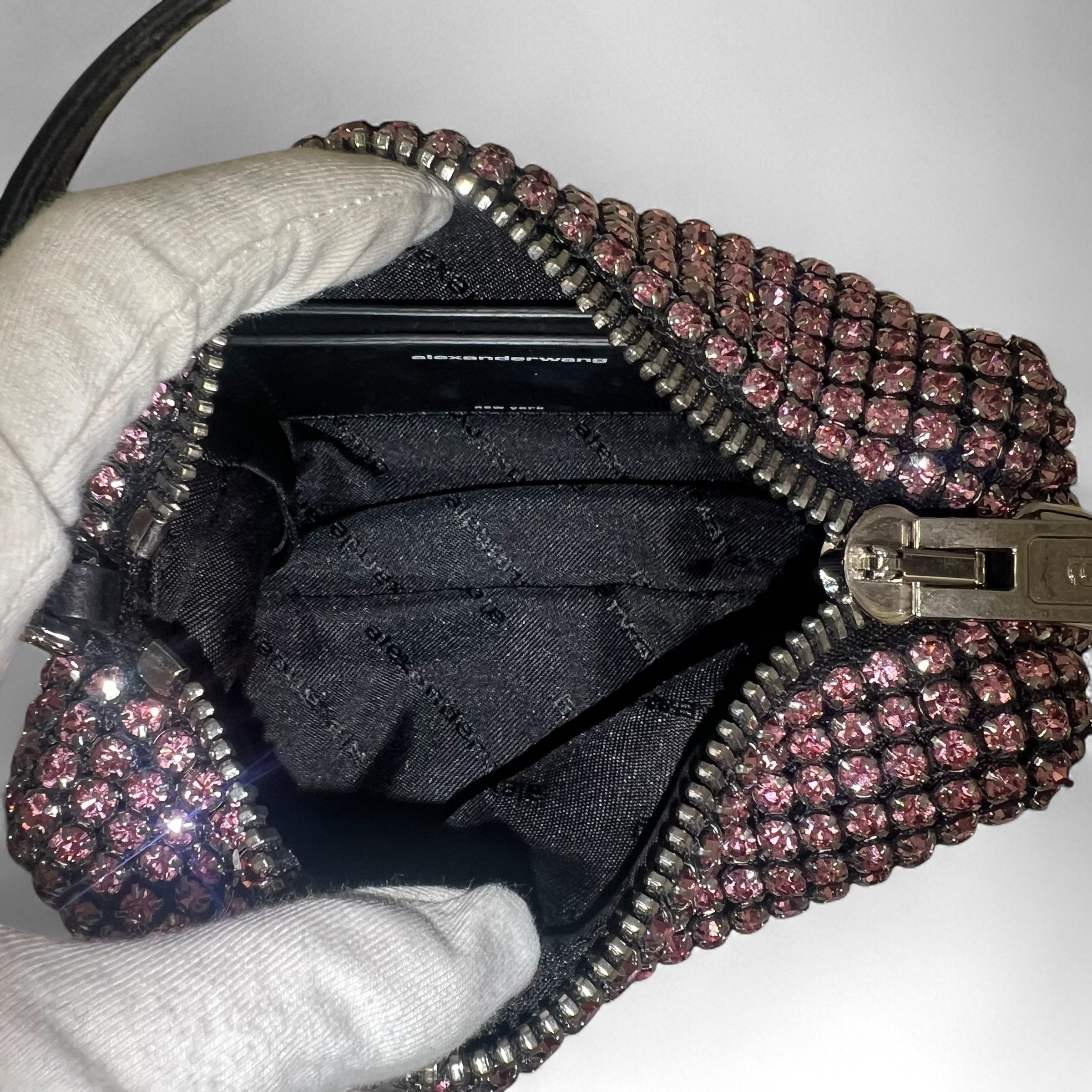 Alexander Wang - Pochette à strass rose