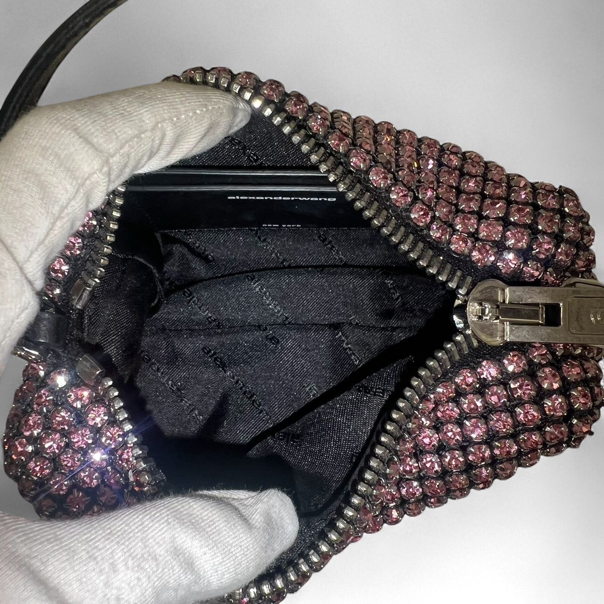 Alexander Wang - Pink rhinestone clutch