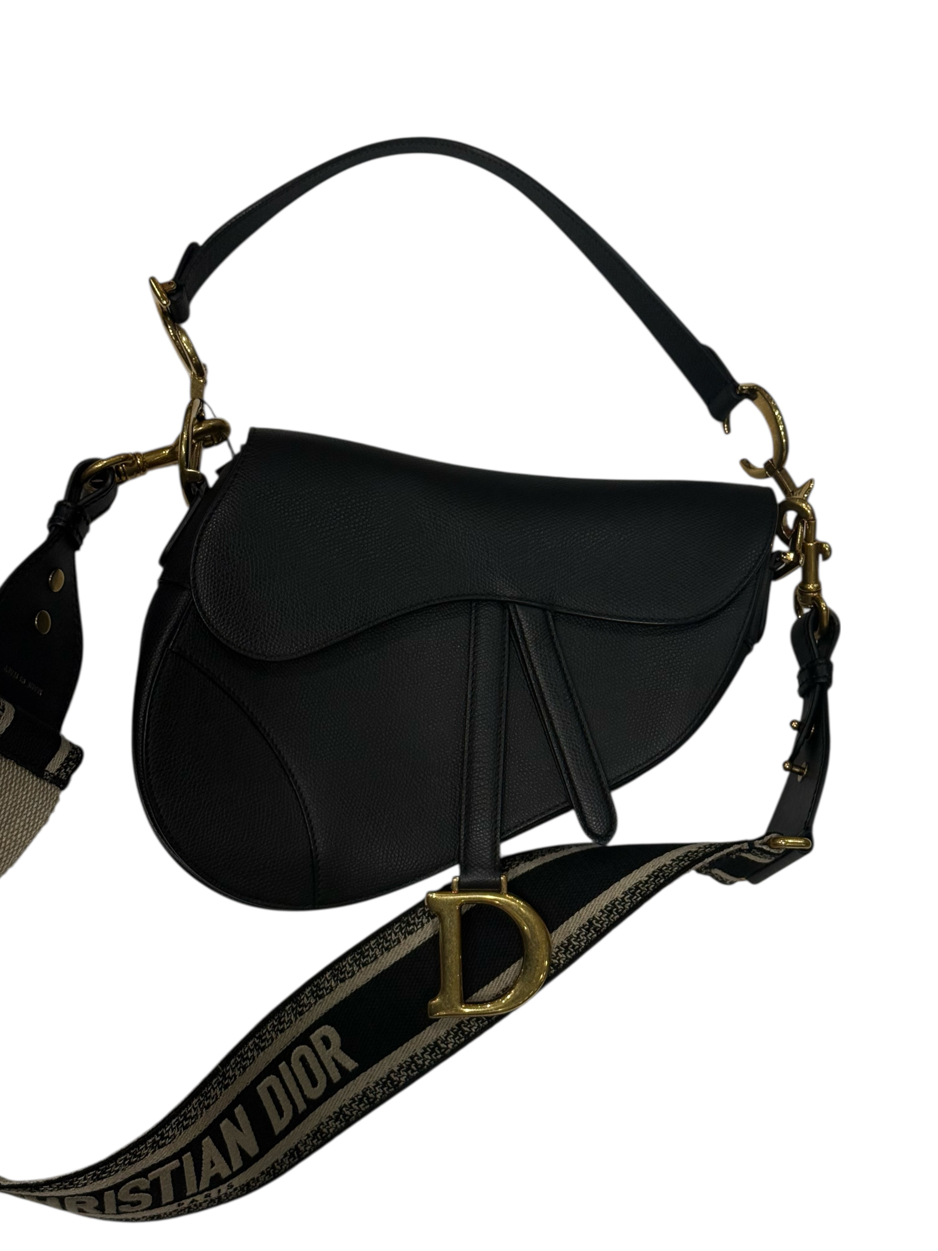 Dior - Sac Saddle à bandoulière noir