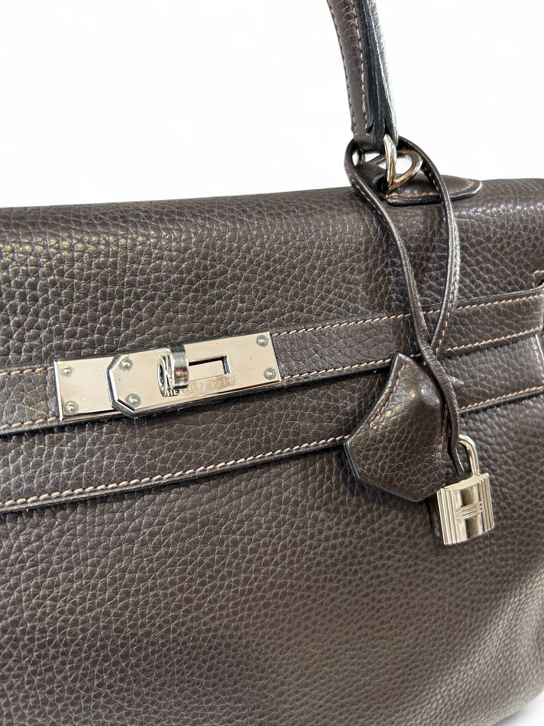 Hermès - Sac Kelly 35 Gris Éléphant