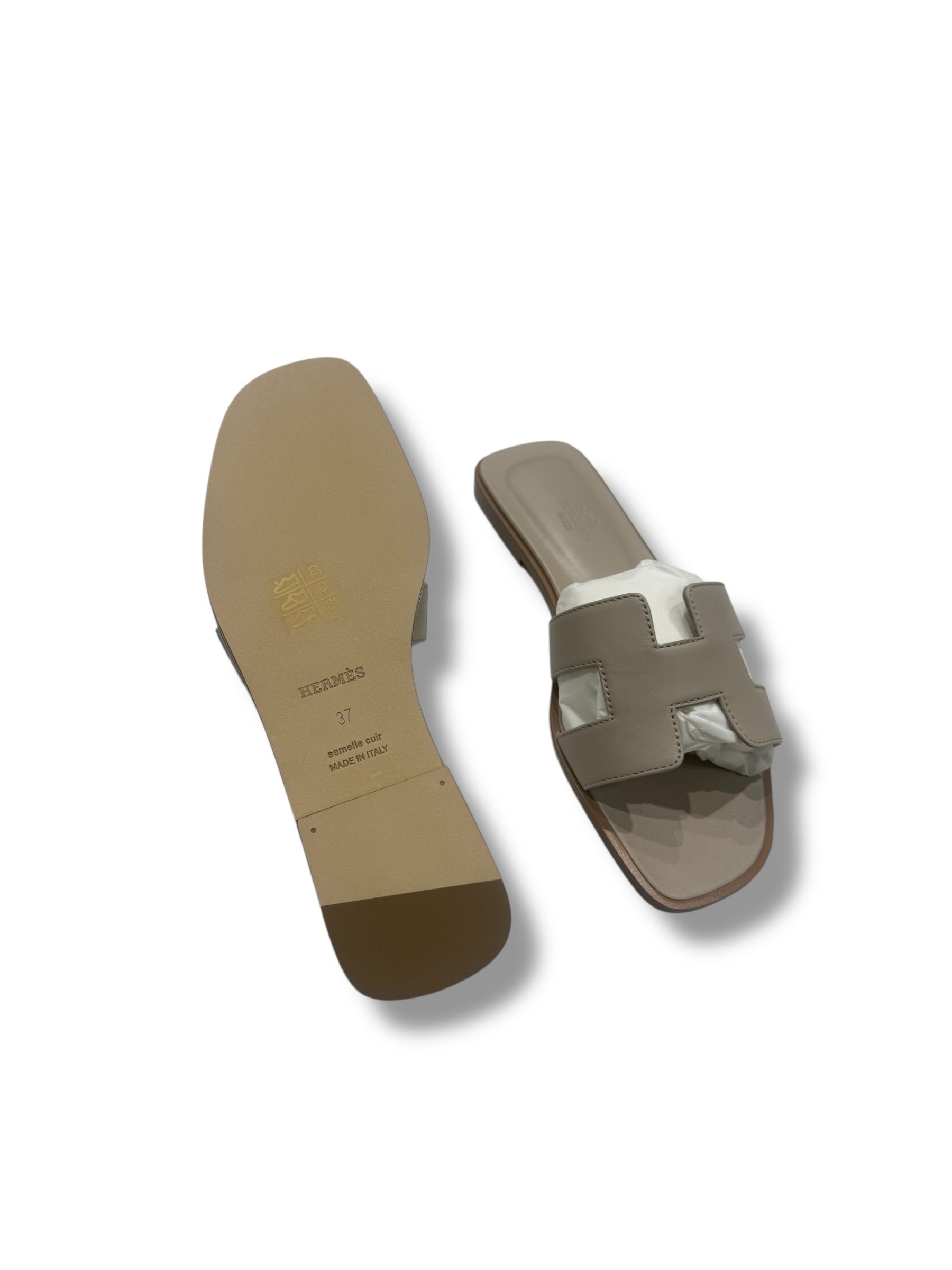 Hermès Sandales Oran Beige Nomade T37 | Les Folies d’Eugénie