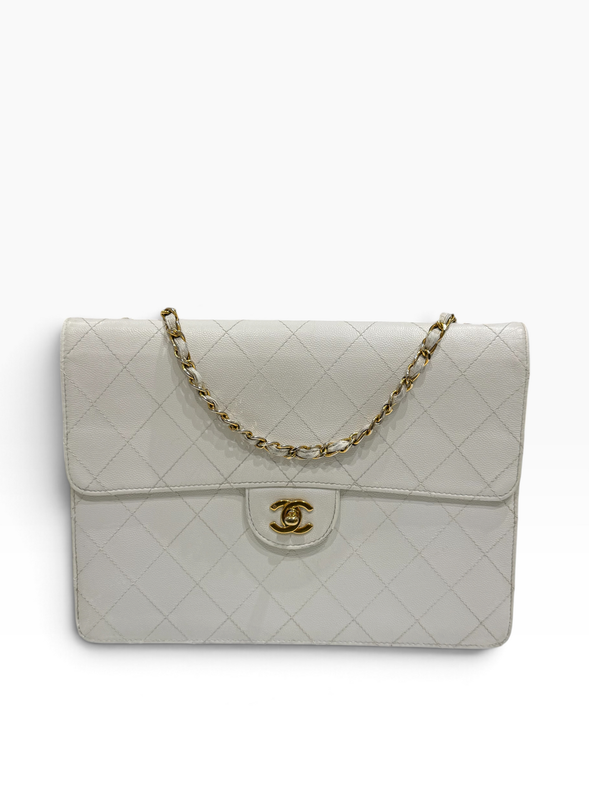 Chanel - Sac Timeless square blanc