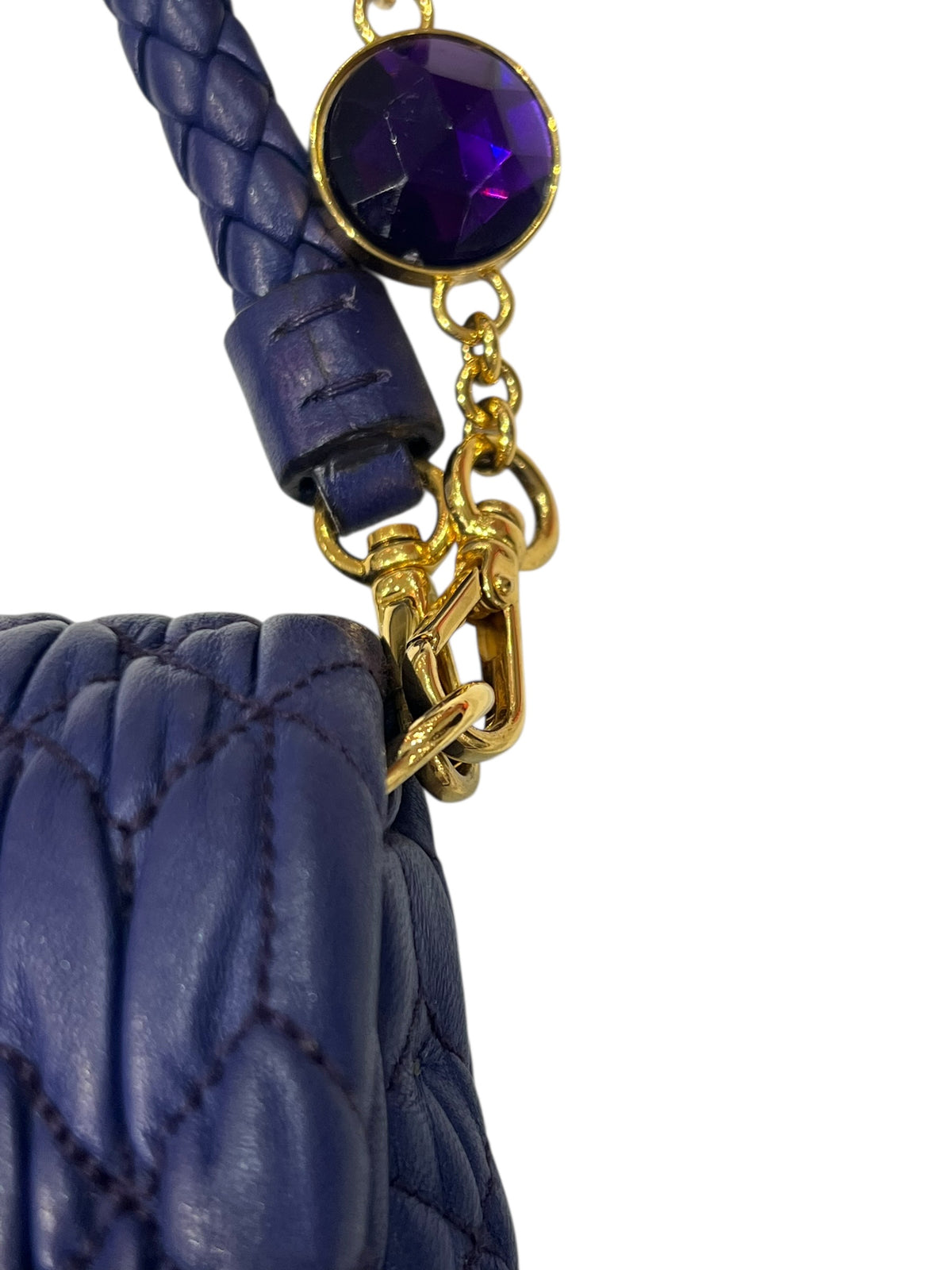 Miu Miu Sac Miu Crystal Cuir violet | Les Folies d’Eugénie