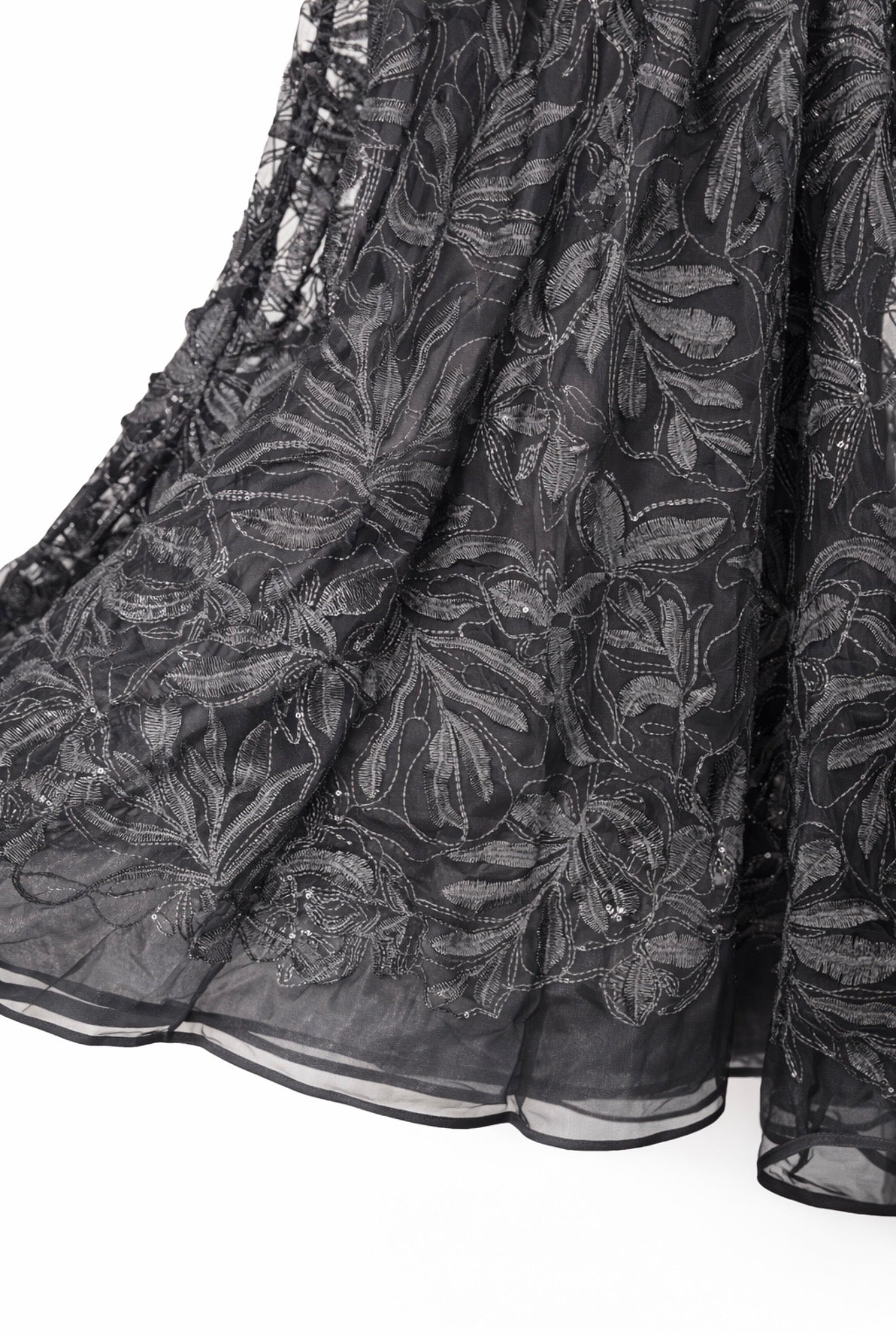Christian Dior - Robe de Soirée en Tulle Brodé Noir