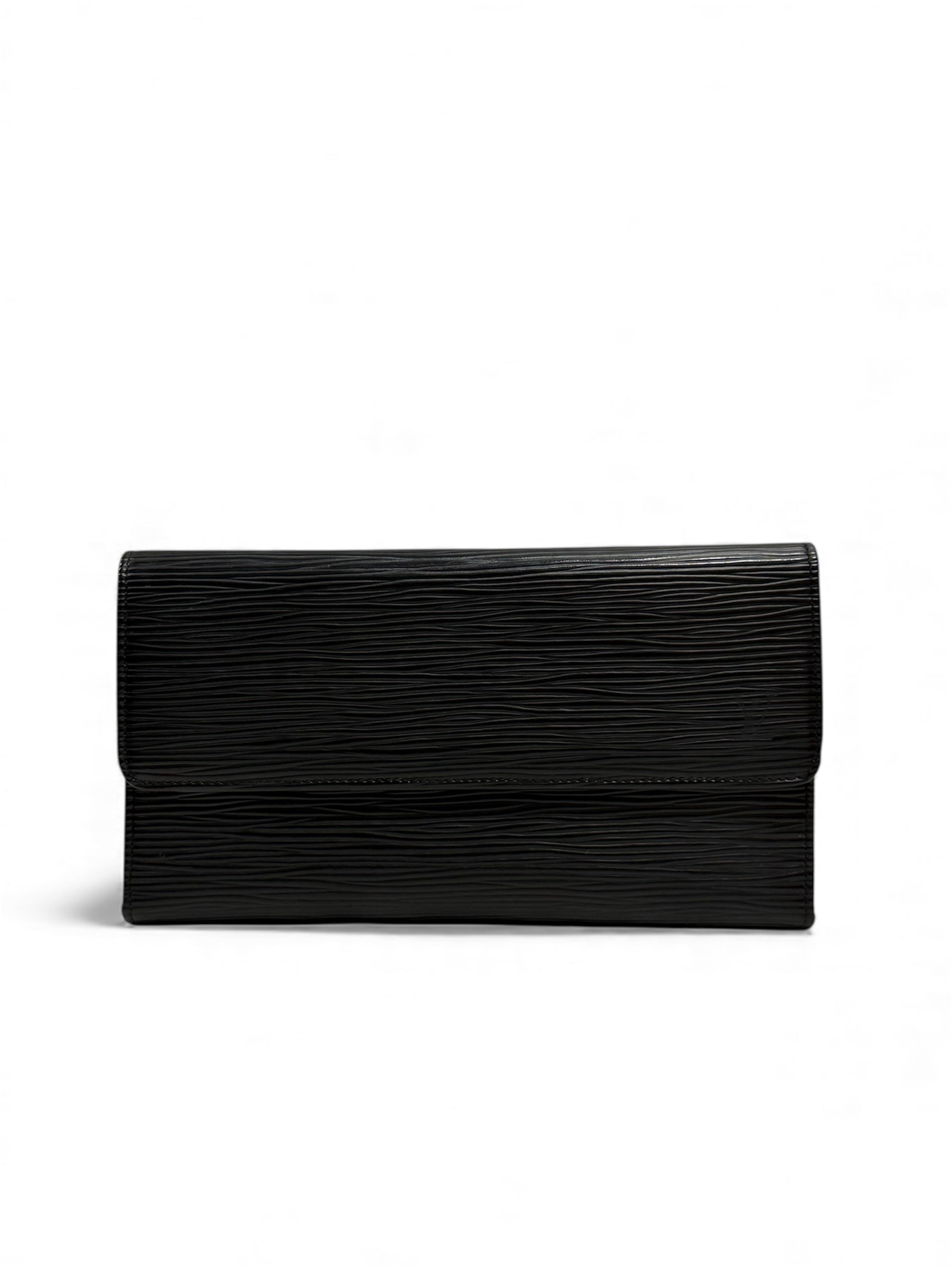 Louis Vuitton - Portefeuille cuir épi noir