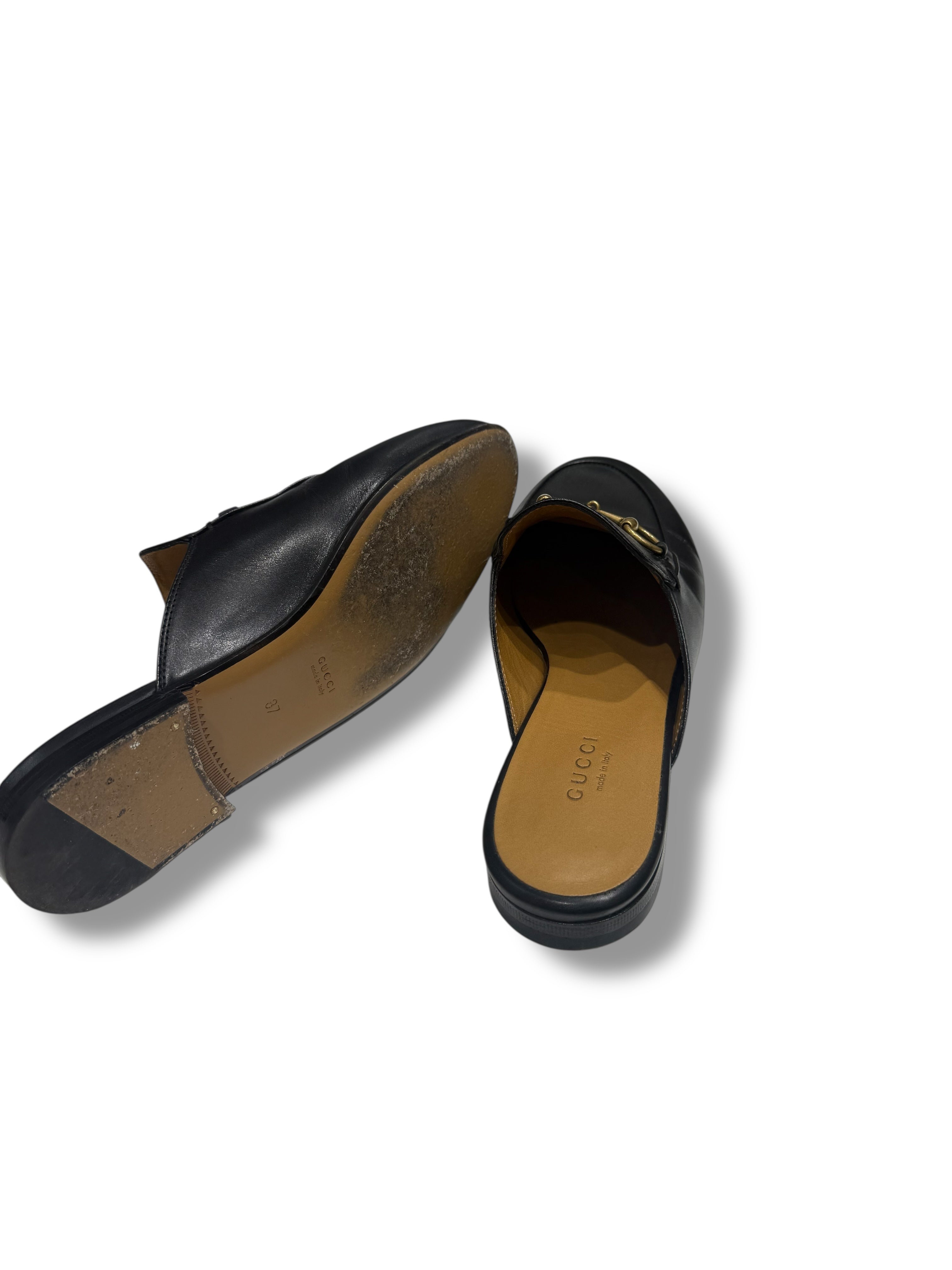 Gucci - Sandales ouvertes Princetown noir T37