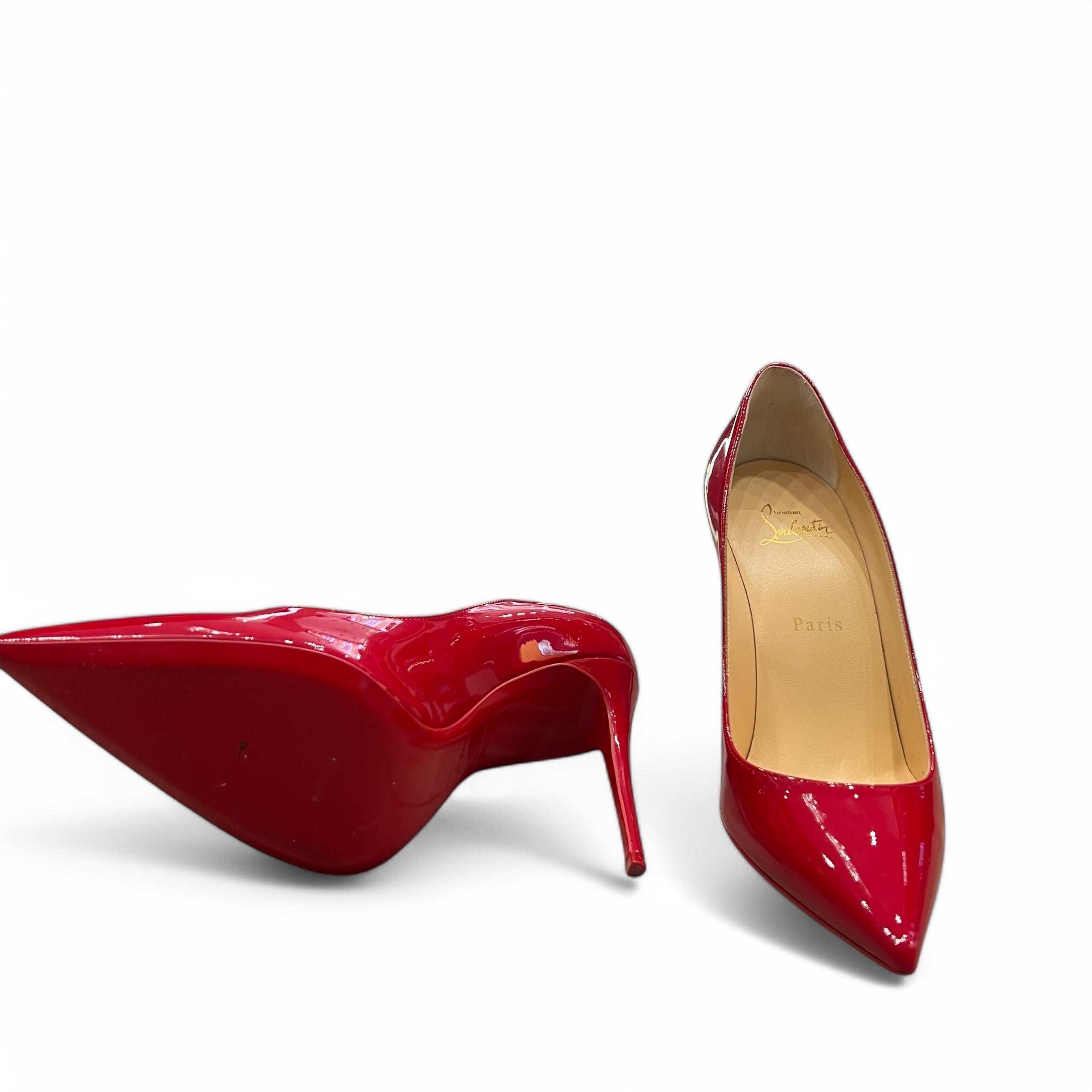 Louboutin - Escarpins rouge vernis