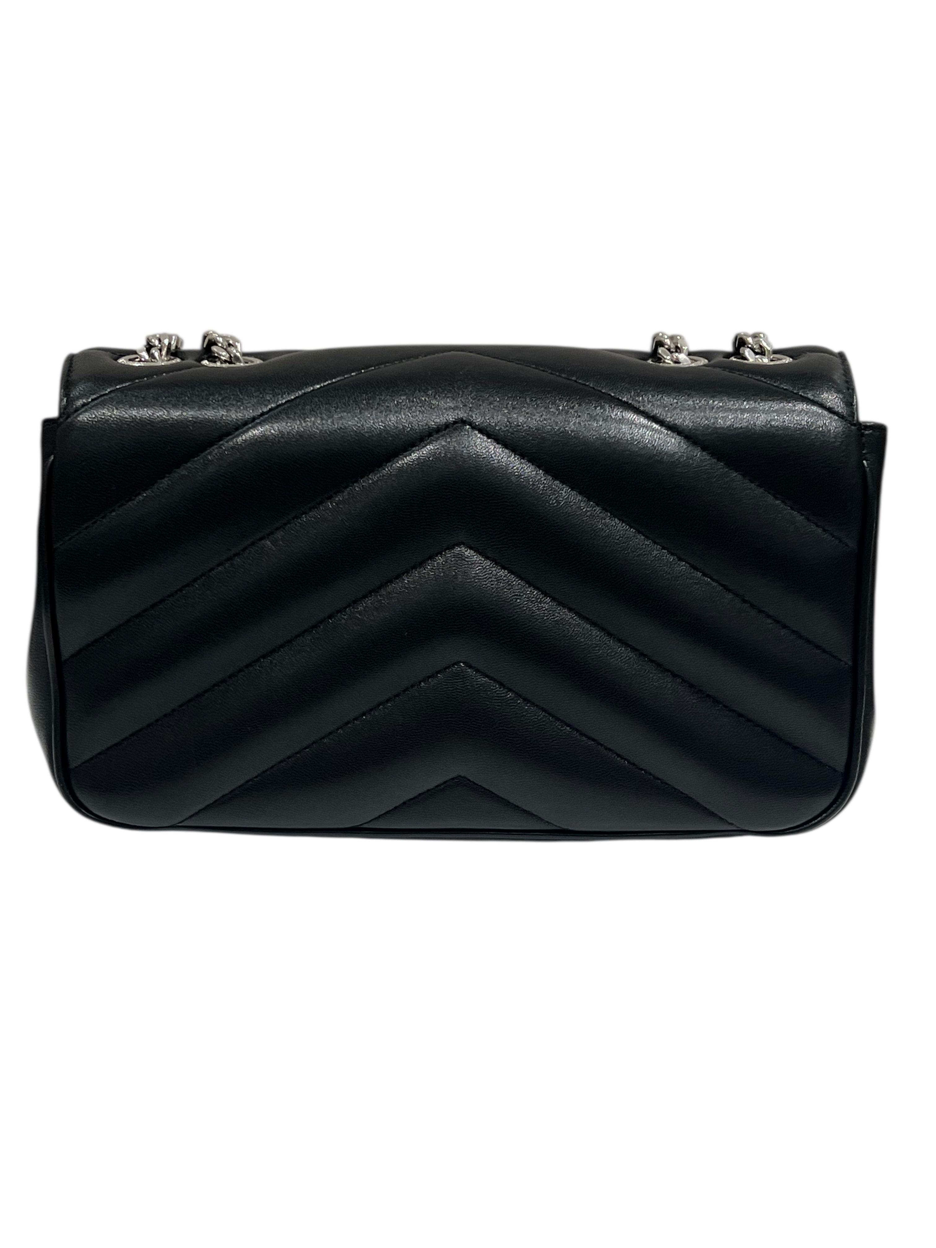 Saint Laurent - sac Loulou small cuir noir