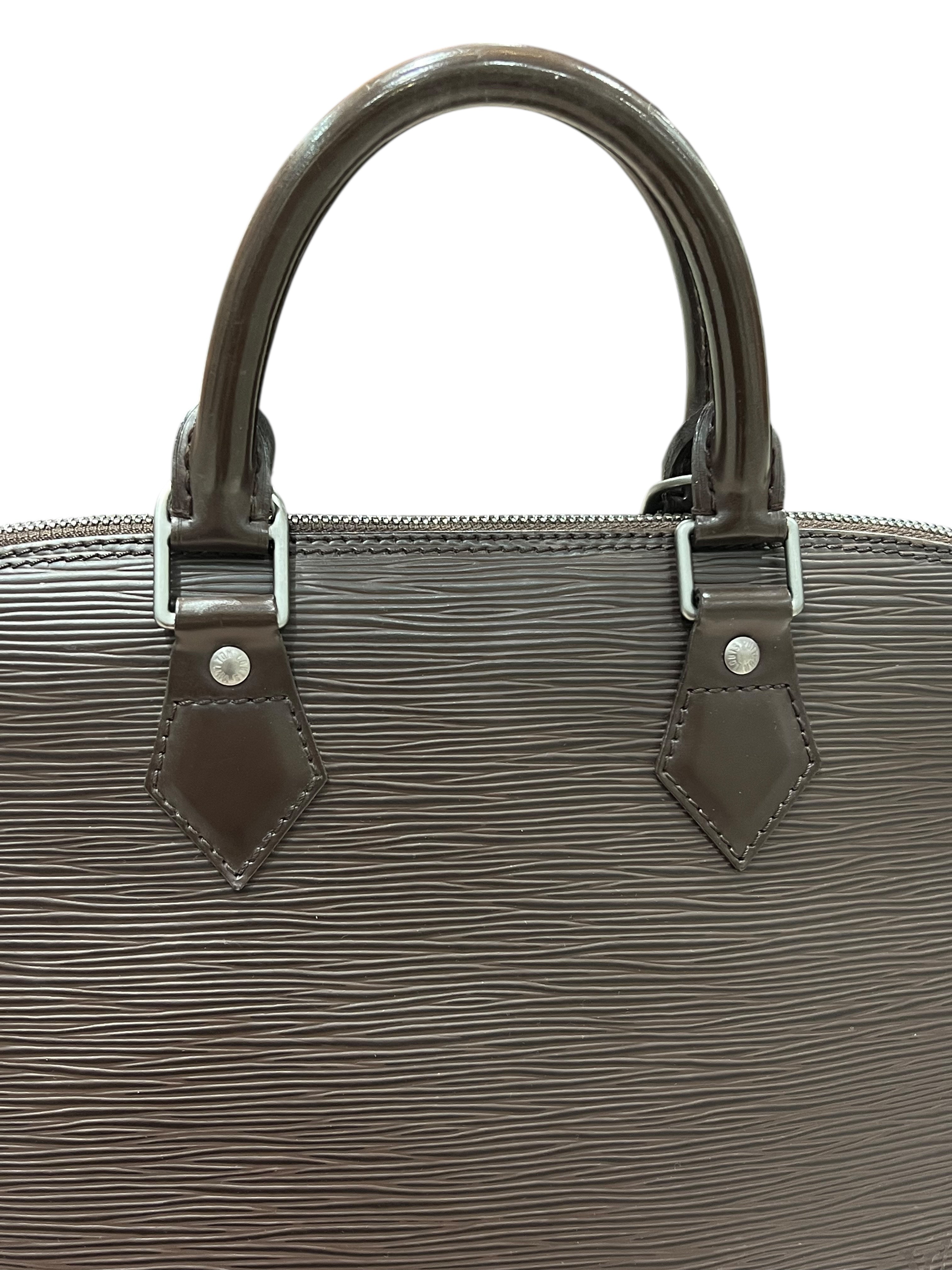 Louis Vuitton - sac Alma PM cuir épi marron glacé
