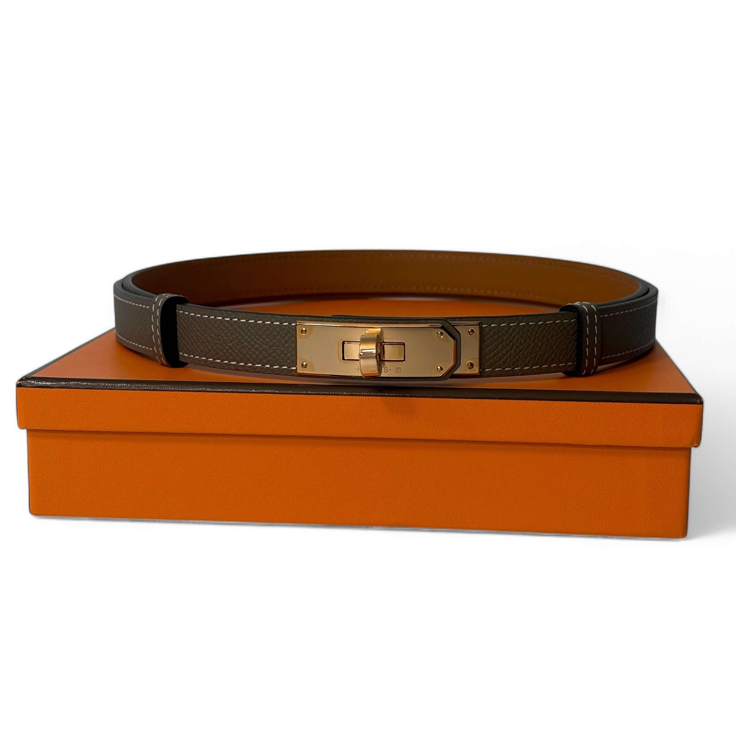 Hermès - Ceinture Kelly étoupe