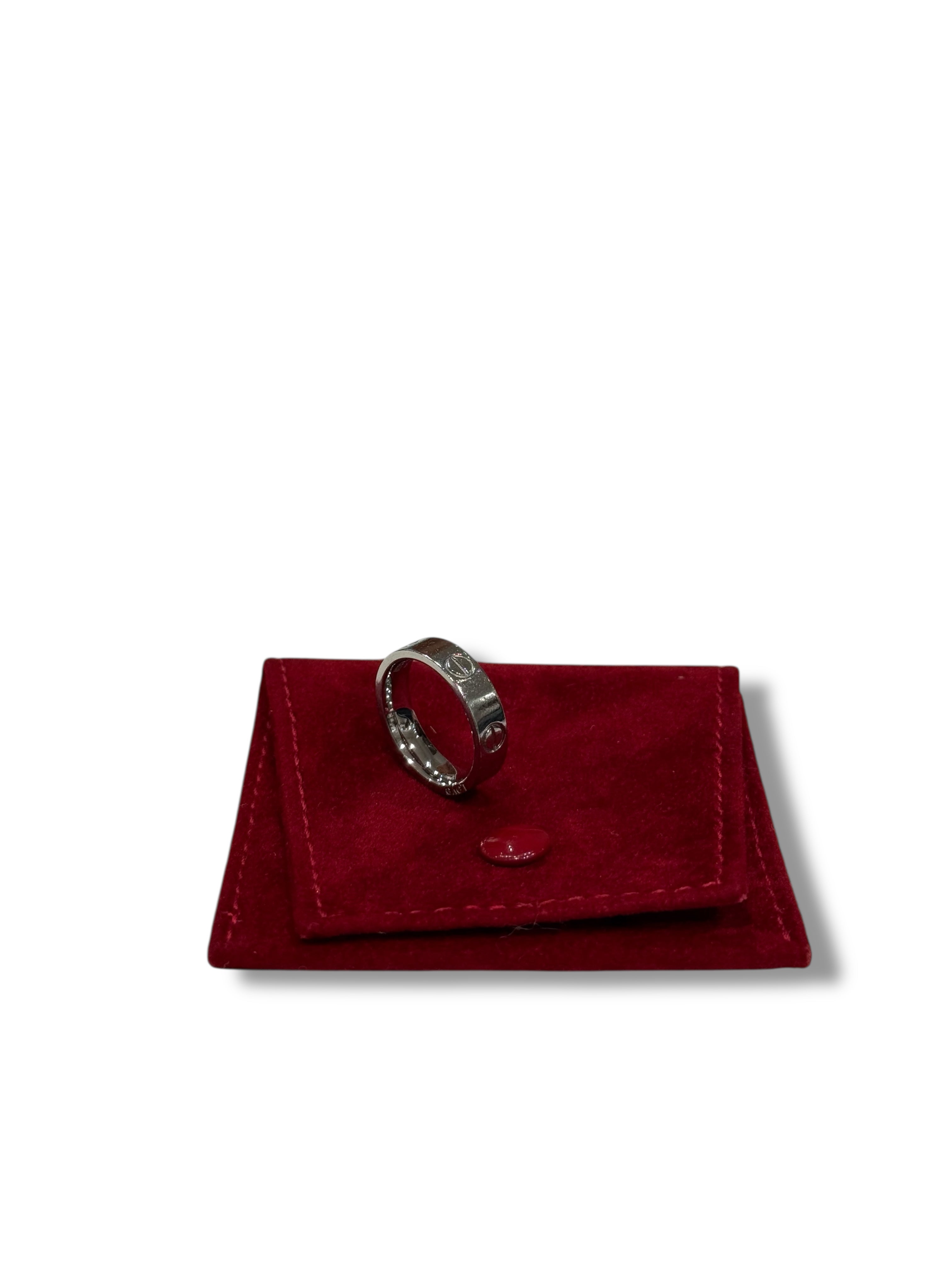 Cartier - bague LOVE pm or gris T53