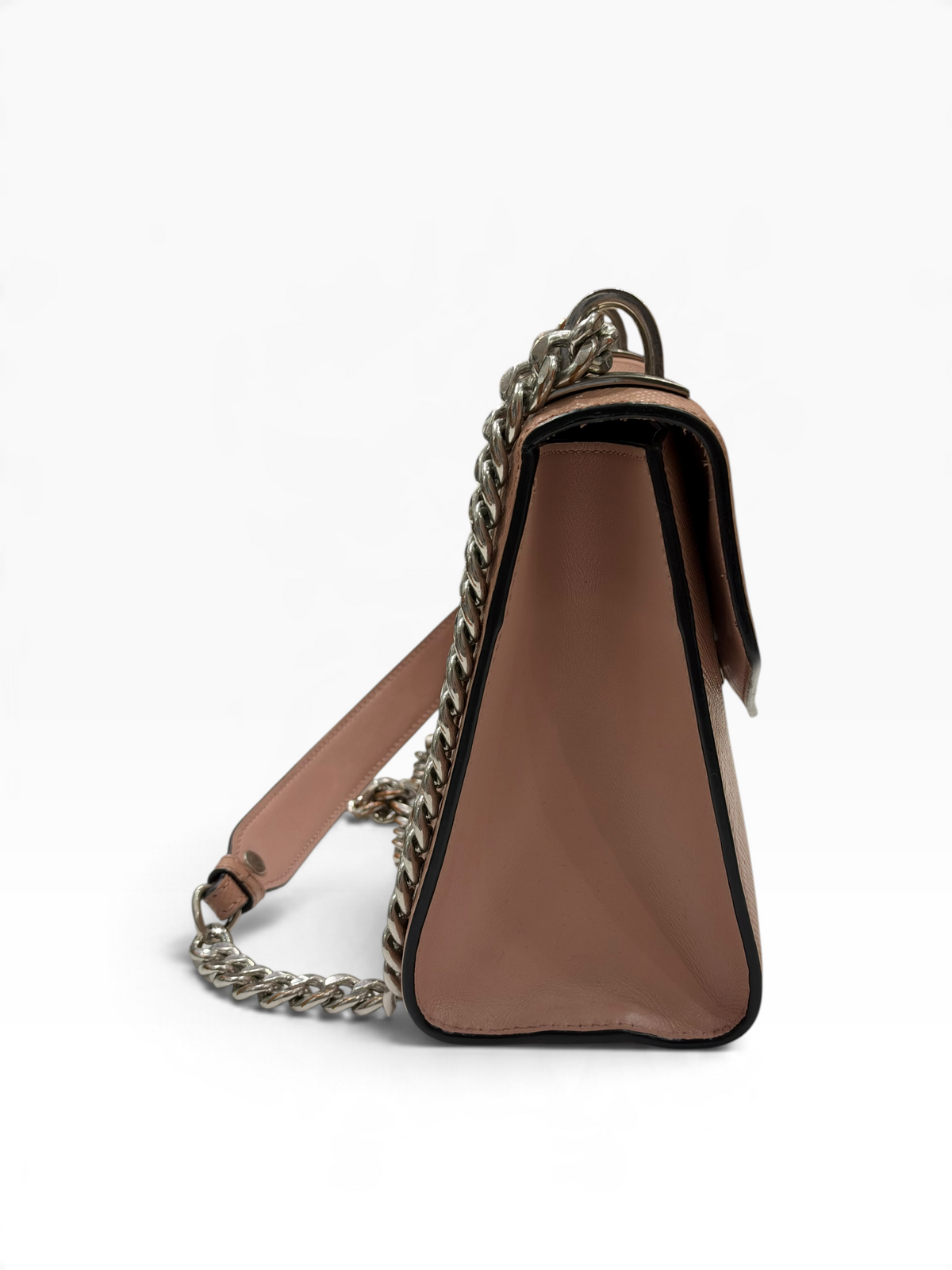 Prada - sac enveloppe Rose nude Safianno