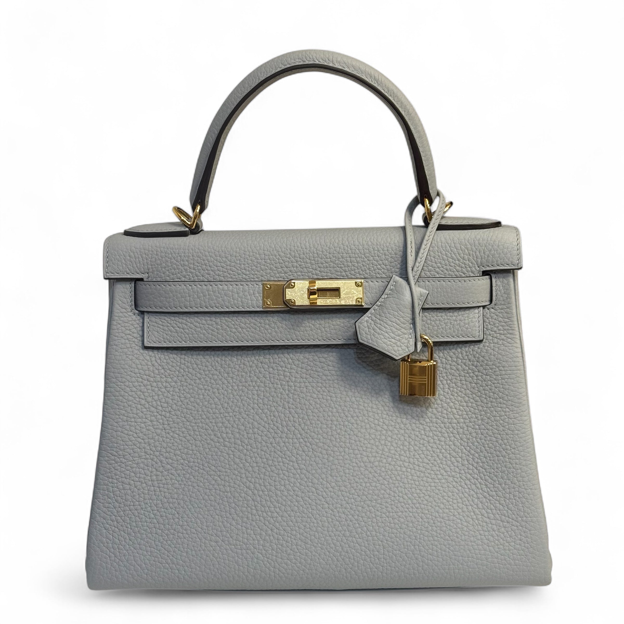 Hermès - Sac Kelly 28 Bleu Glacier