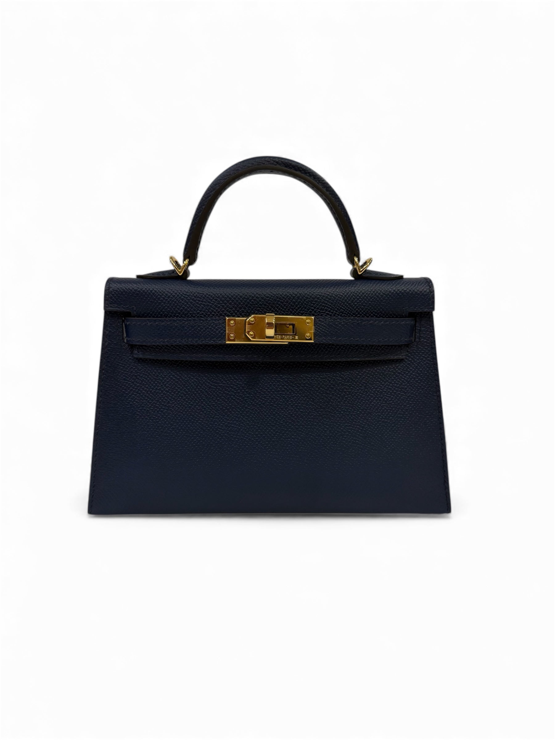 Hermès - Kelly II Satteltasche Mini Blau Marine
