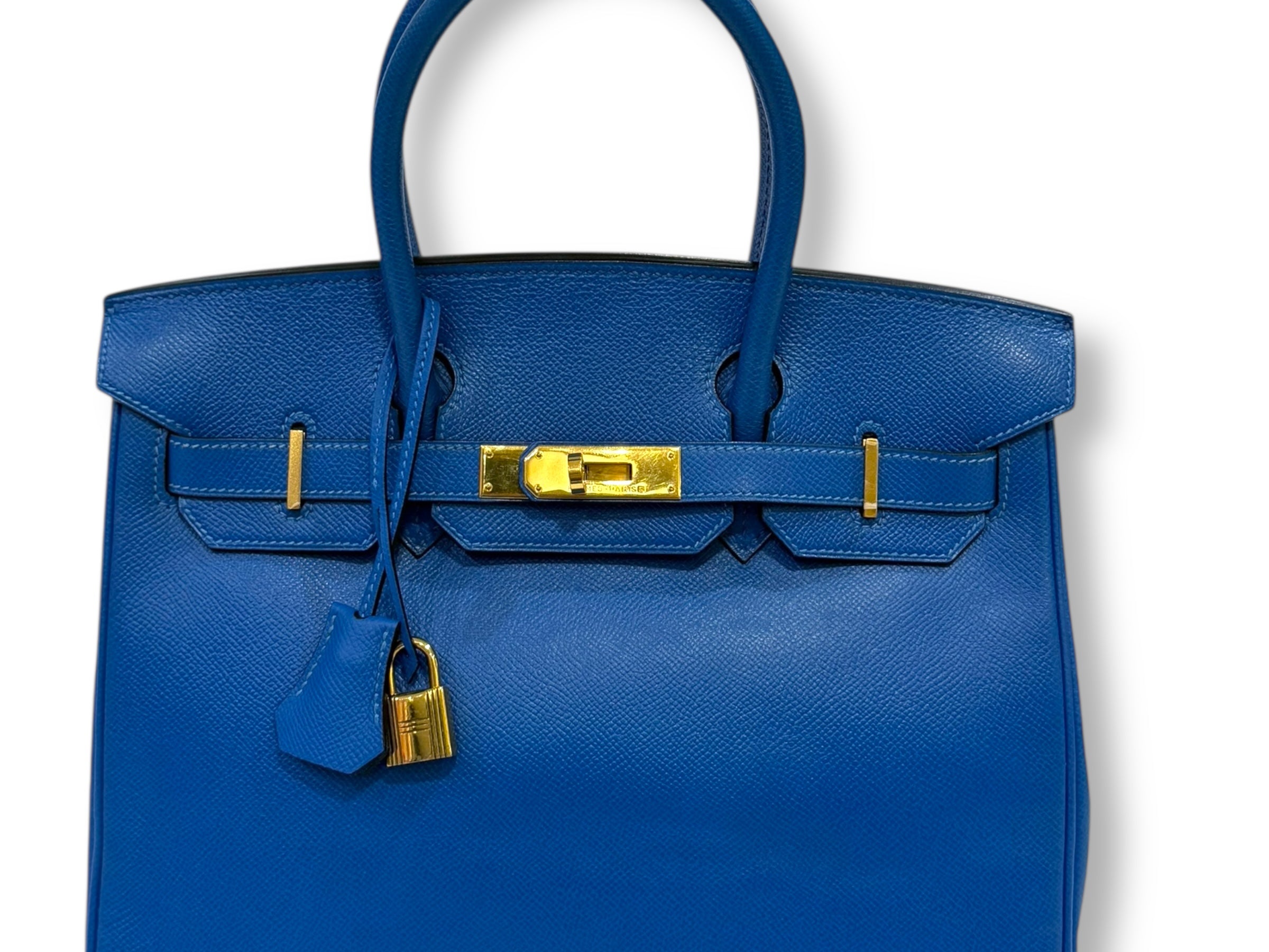 Hermès - Sac Birkin 30 Bleu de France