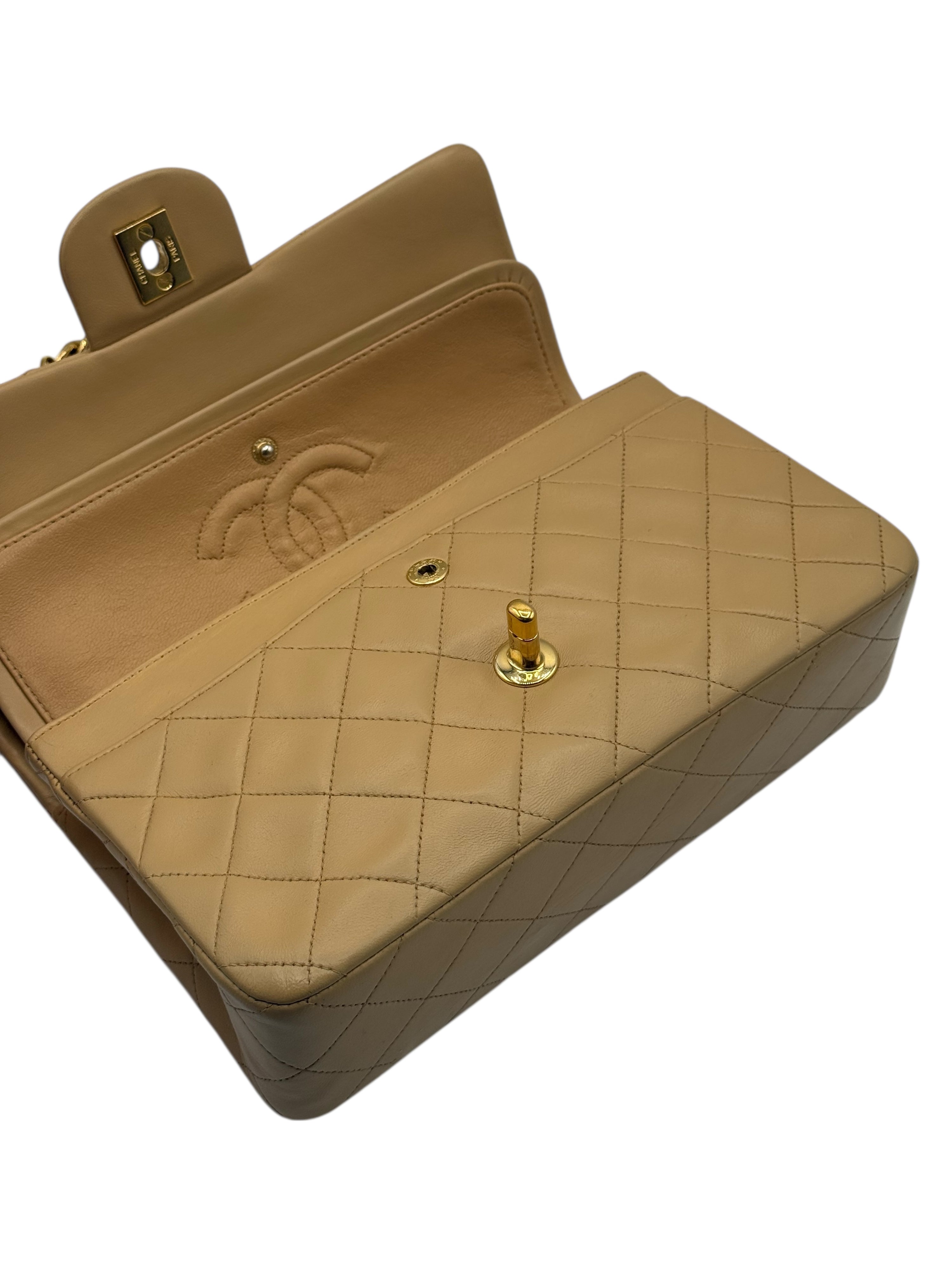 Chanel - Borsa classica Timeless Small in pelle color cammello